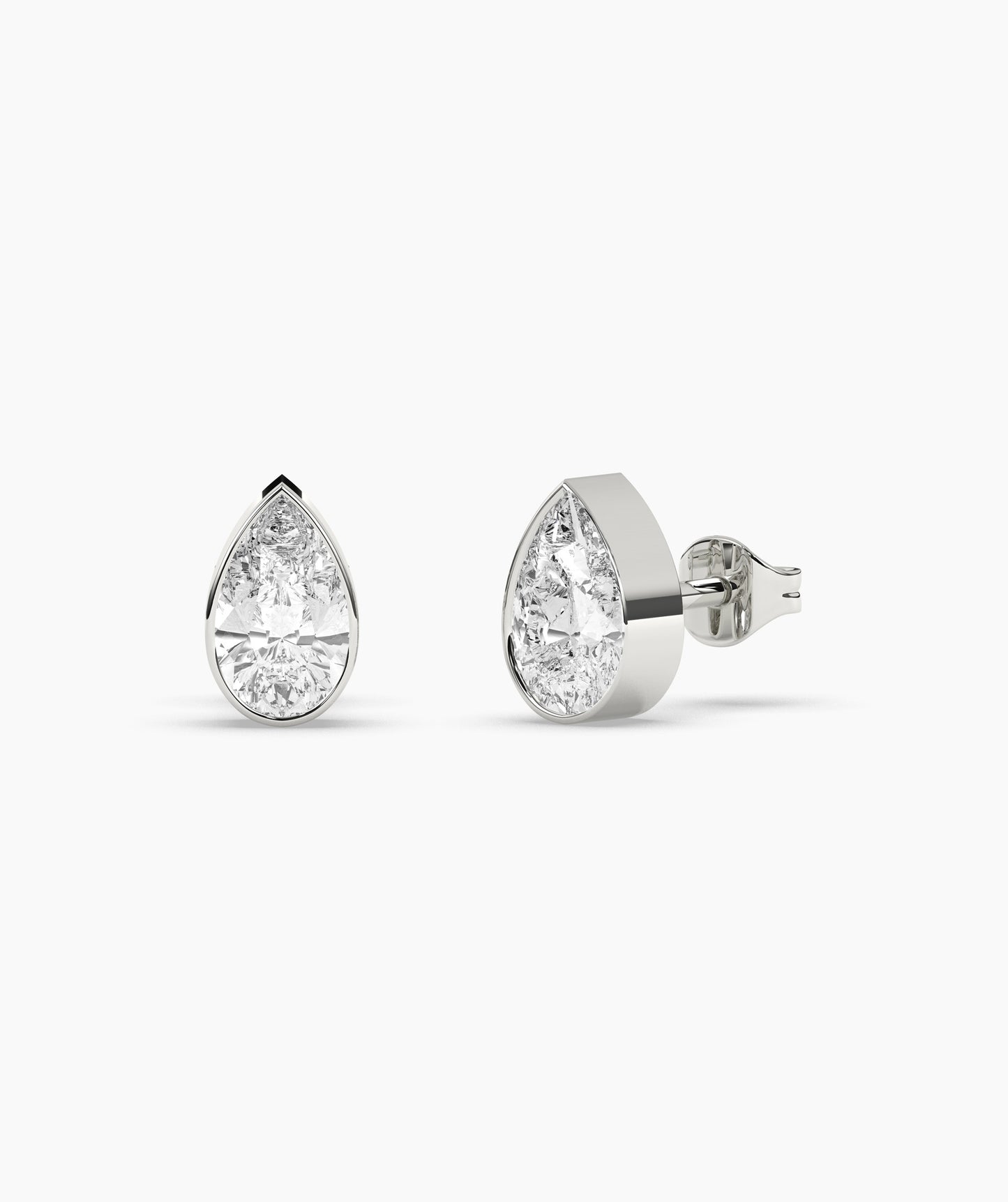 14K Gold Teardrop Brilliance Studs