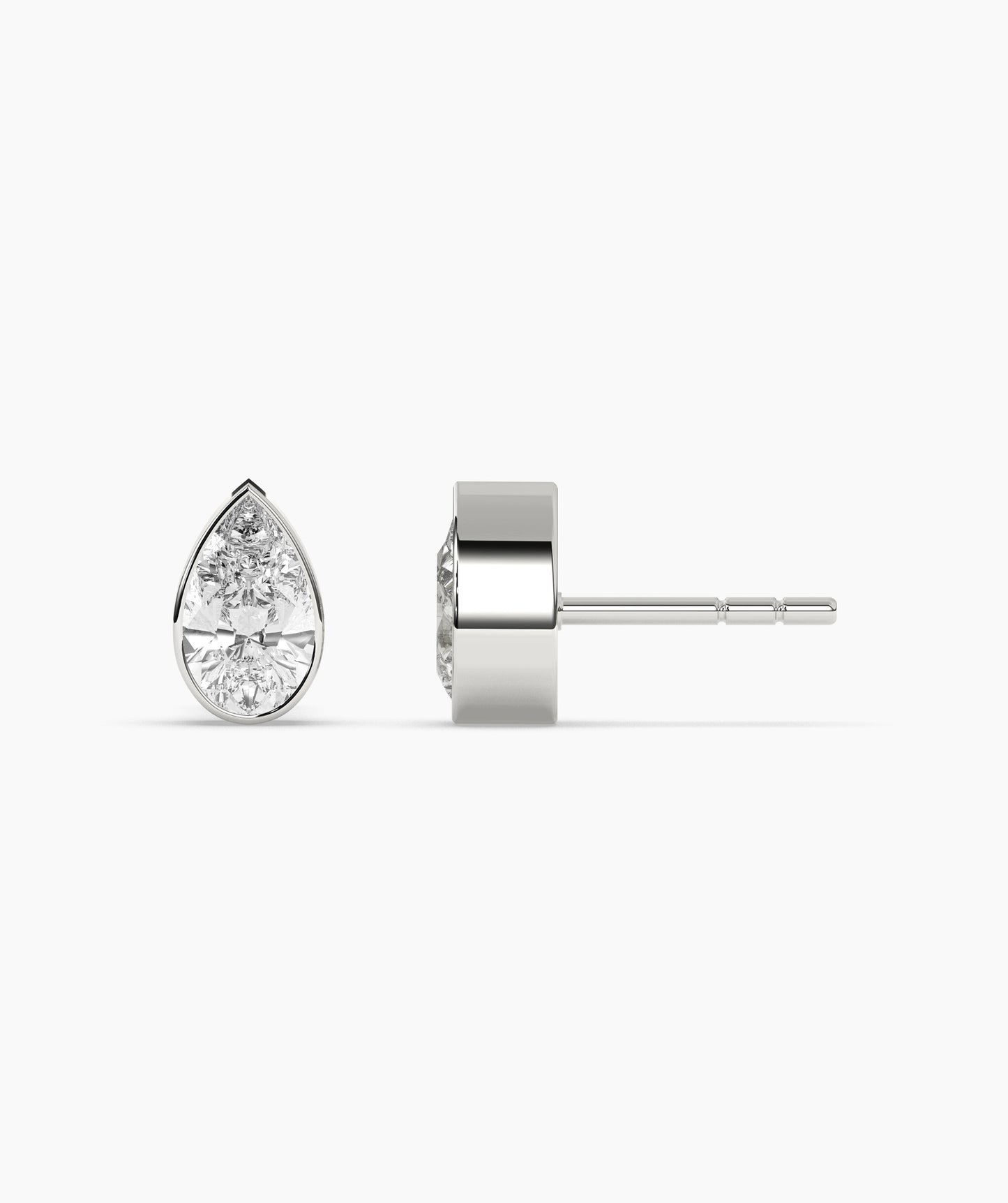 14K Gold Teardrop Brilliance Studs