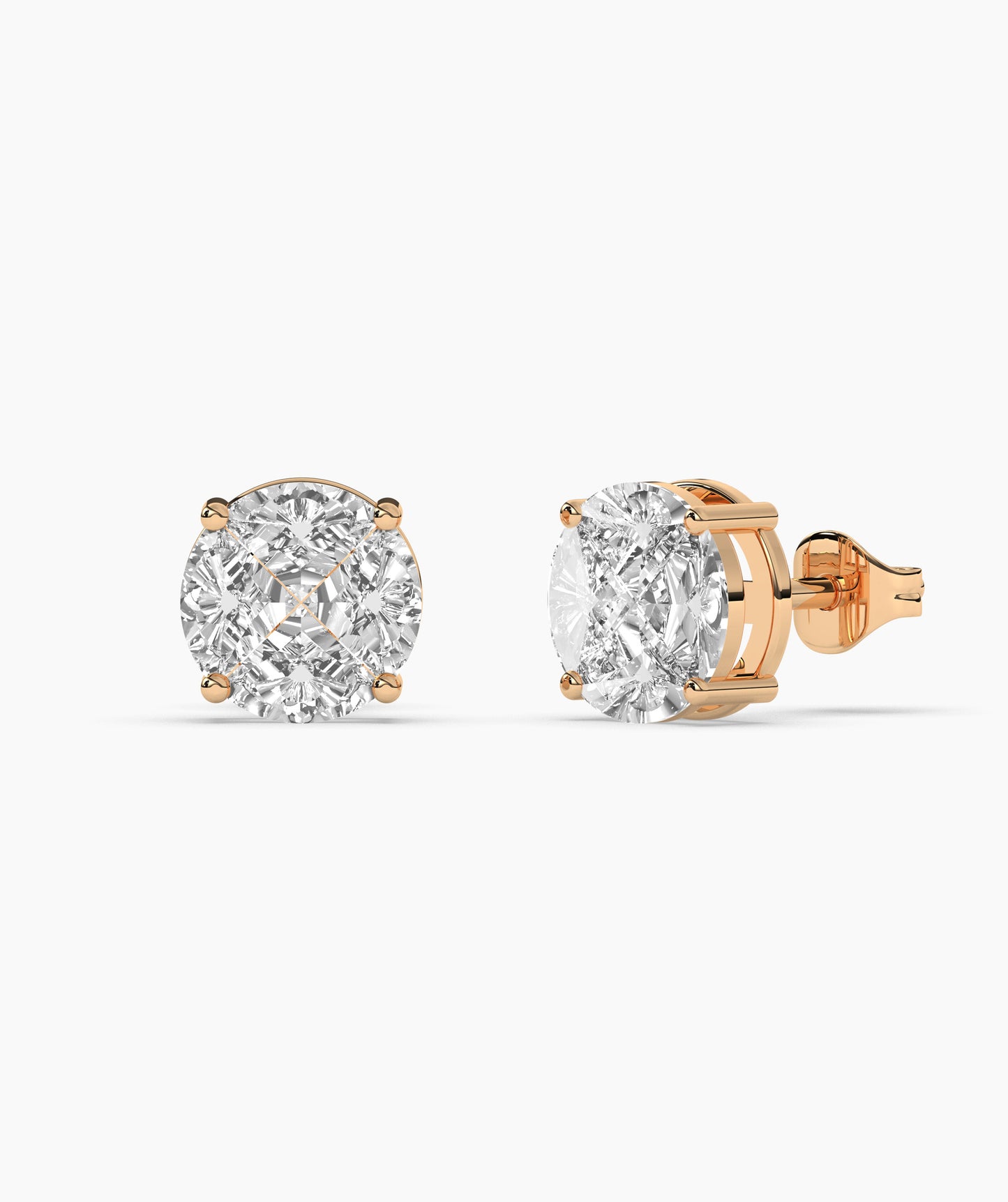 Round Diamond Earrings