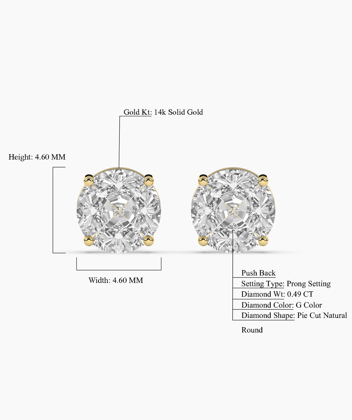 Round Diamond Earrings