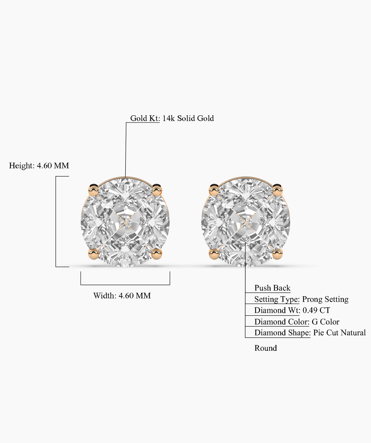 Round Diamond Earrings