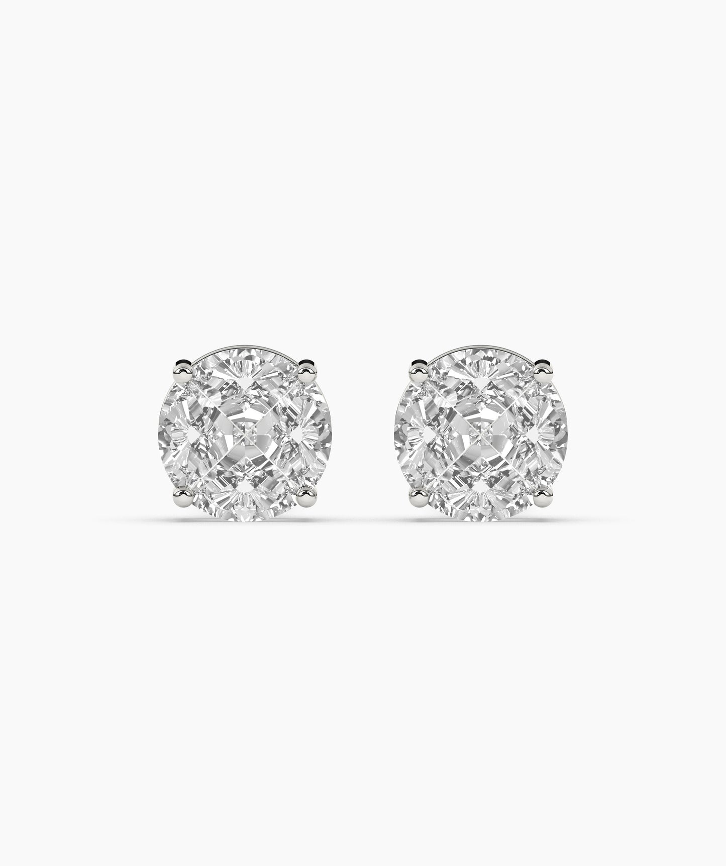Round Diamond Earrings