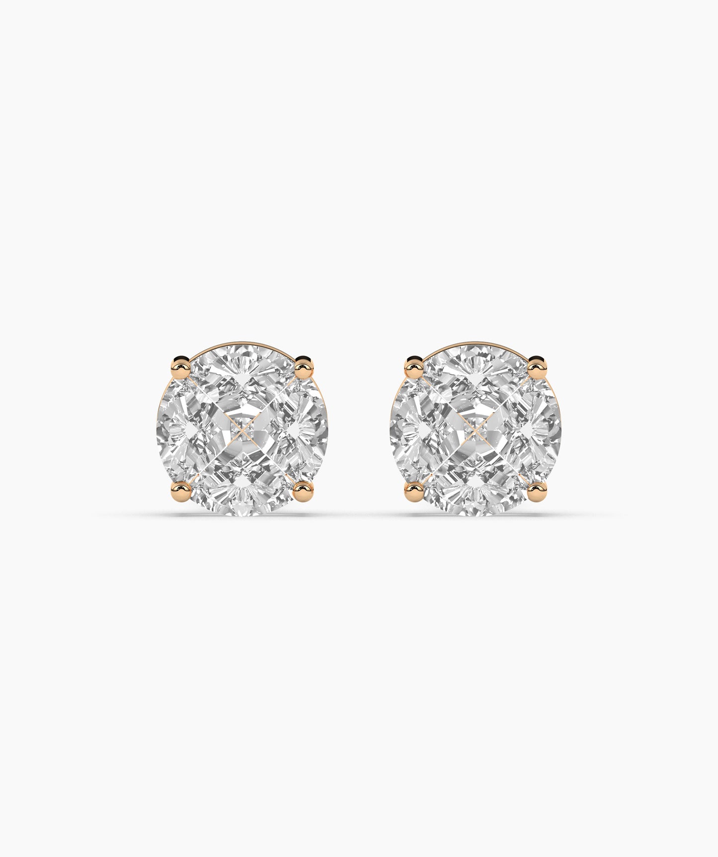 Round Diamond Earrings