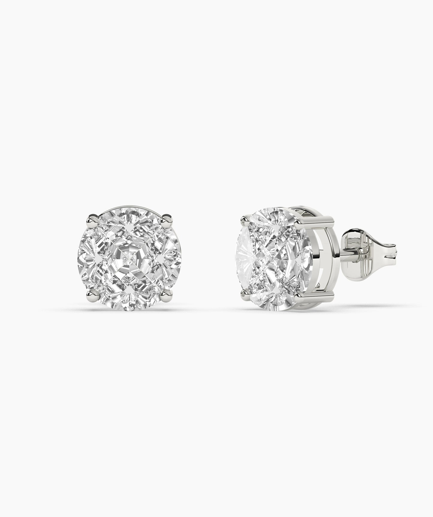 Round Diamond Earrings