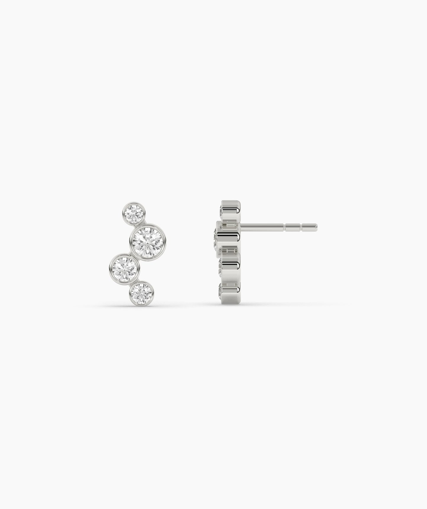Cascading 14K Gold Diamond Earrings