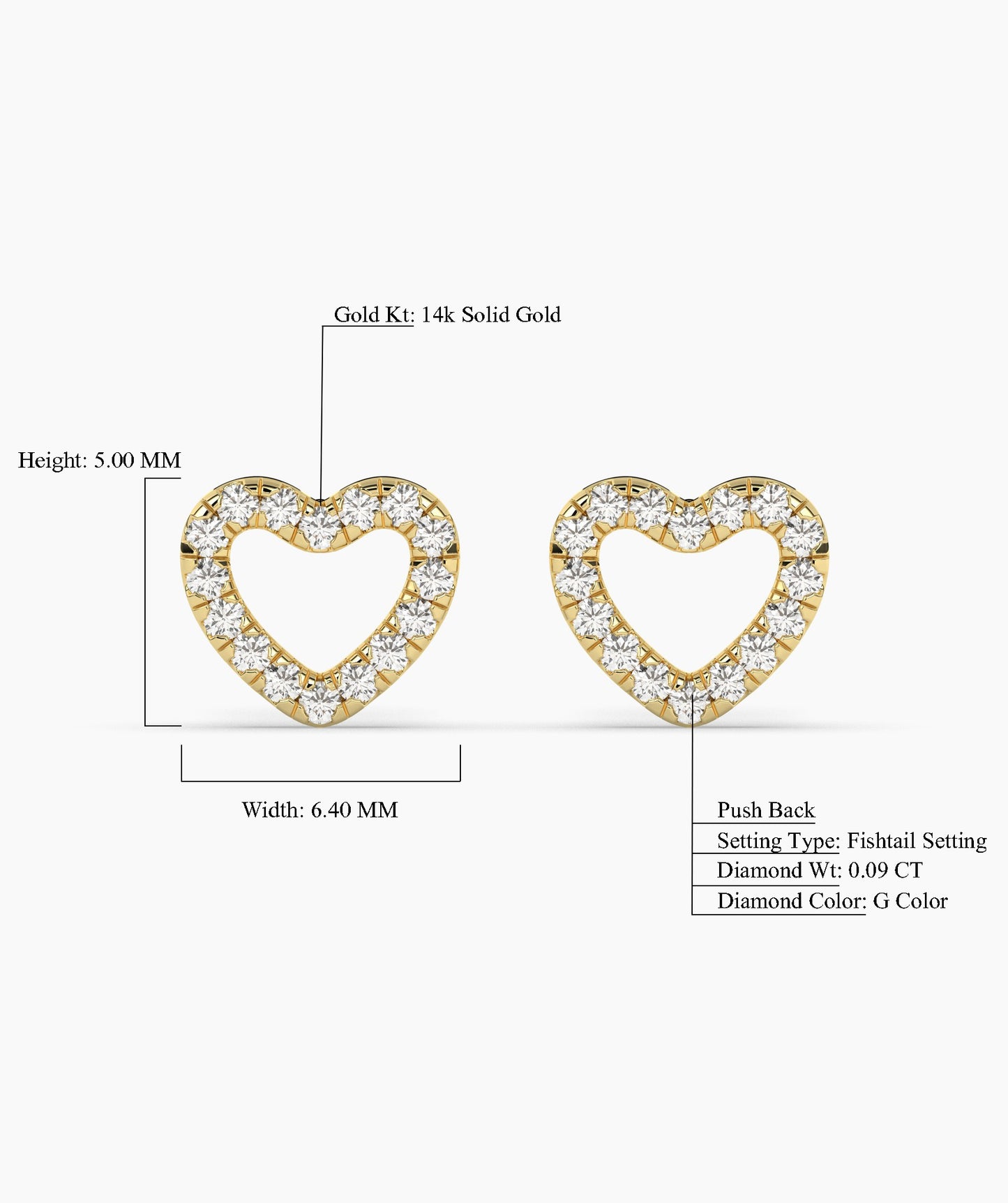 Classic Open-Heart Studs