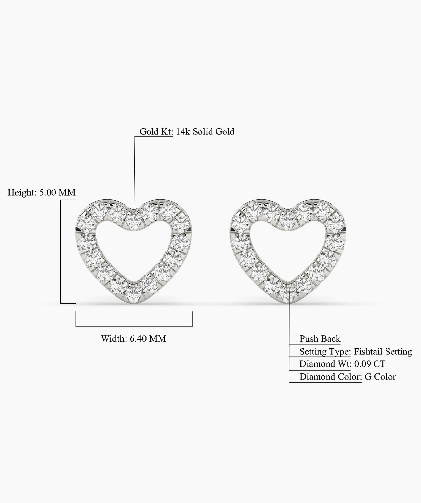 Classic Open-Heart Studs