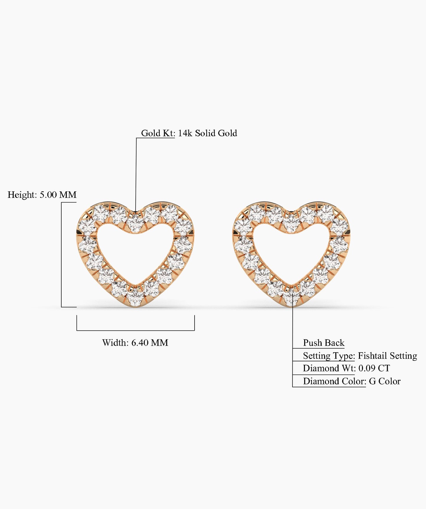 Classic Open-Heart Studs