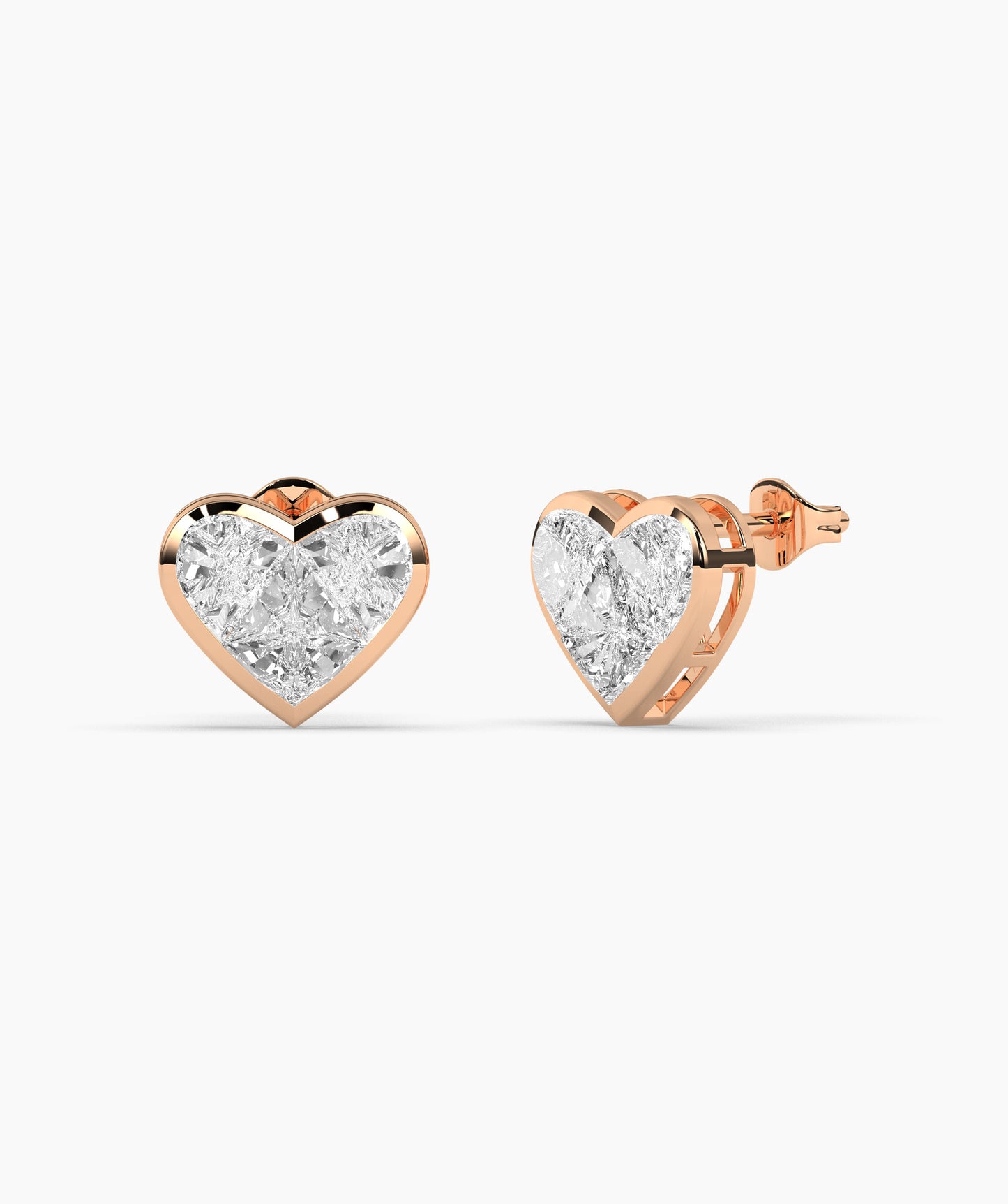 Timeless Diamond Heart Earrings
