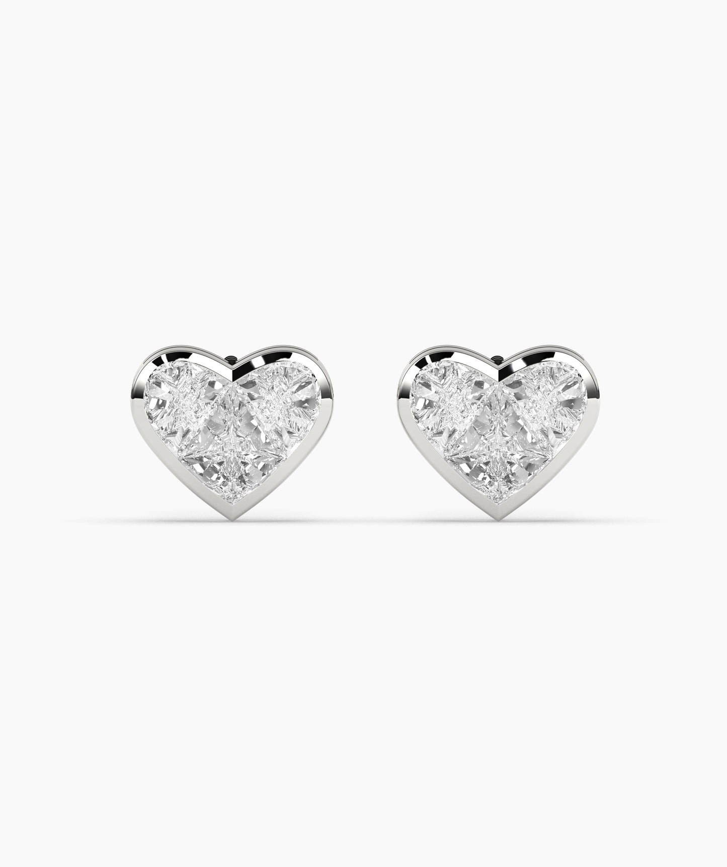 Timeless Diamond Heart Earrings