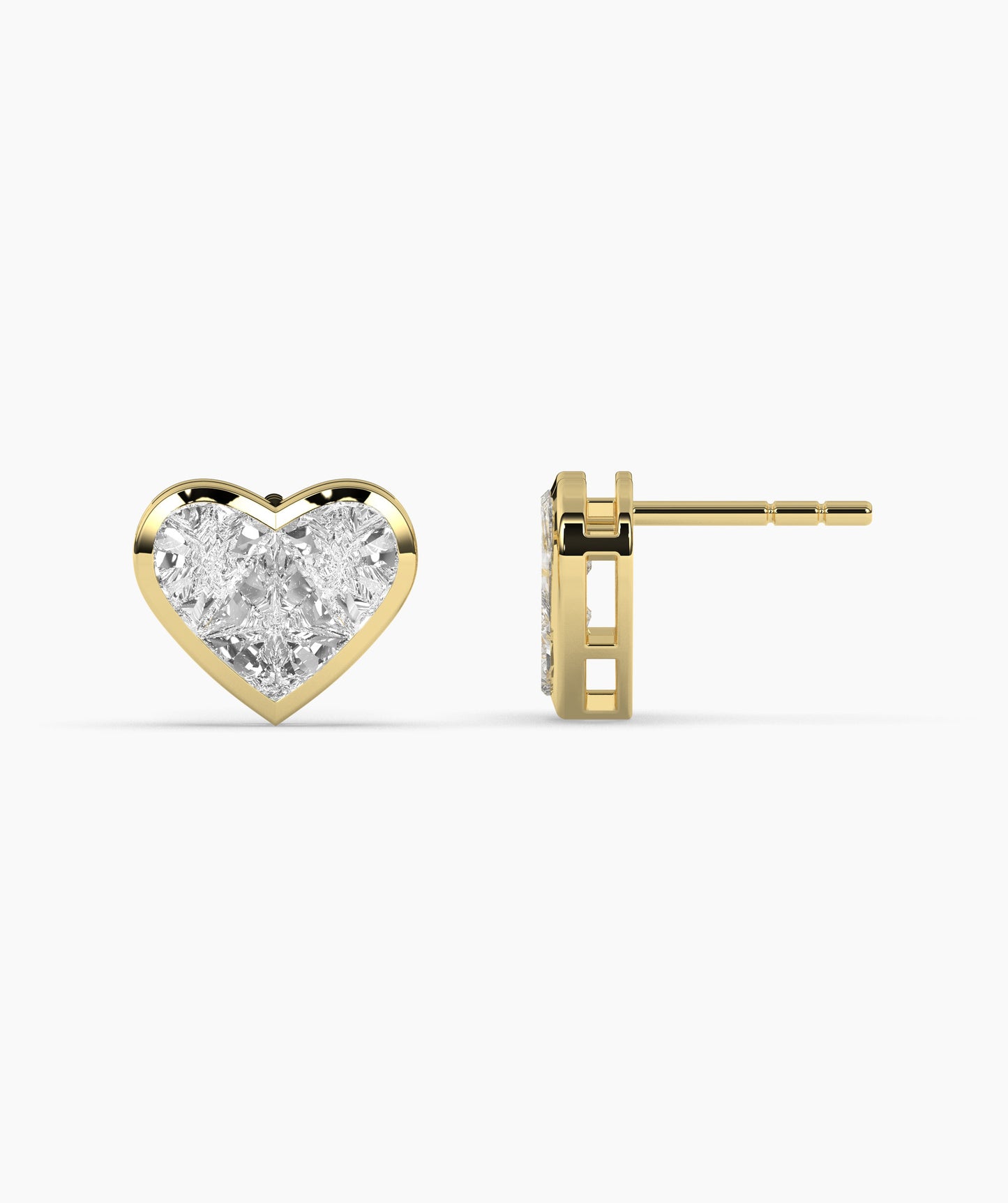 Timeless Diamond Heart Earrings