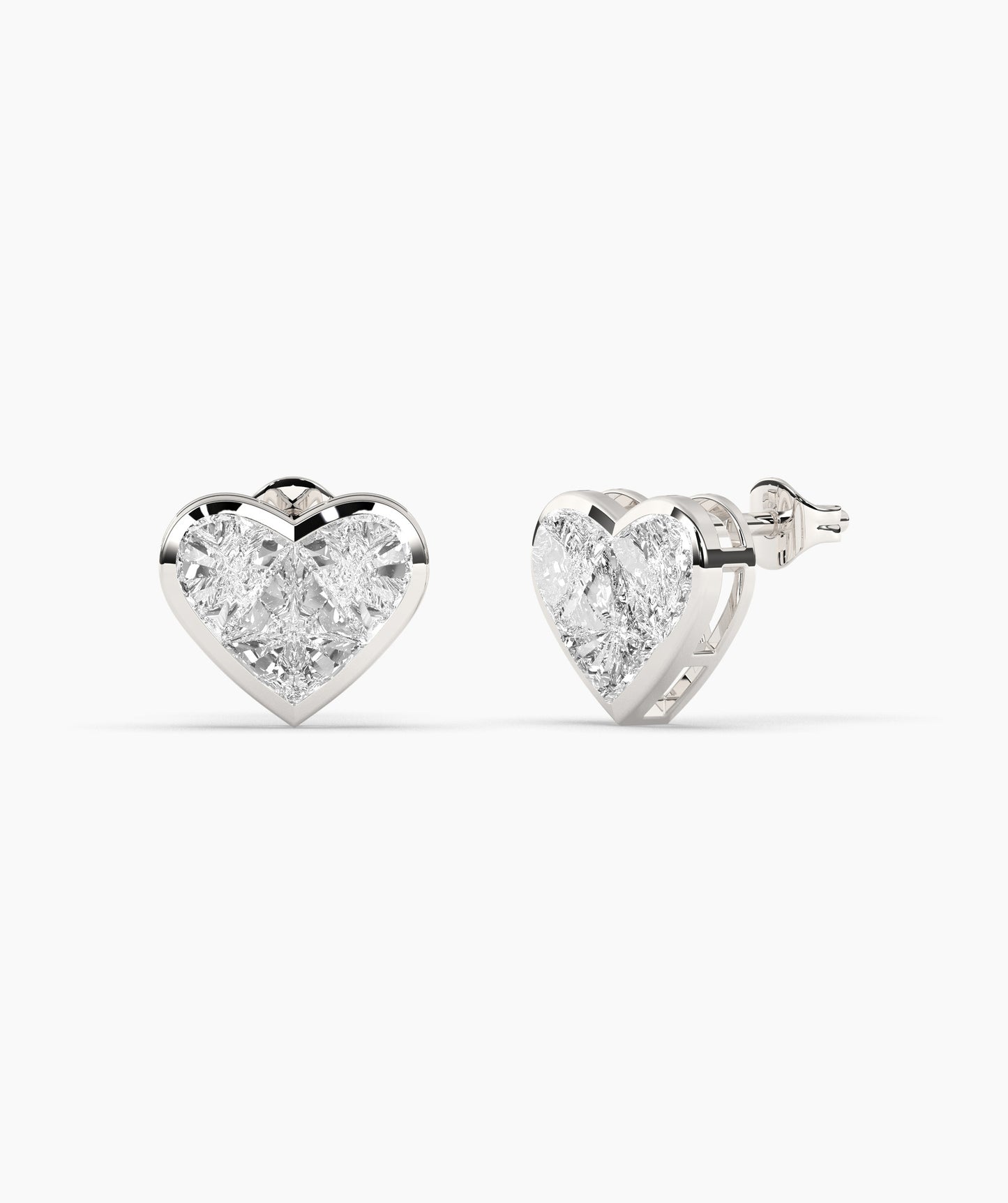 Timeless Diamond Heart Earrings