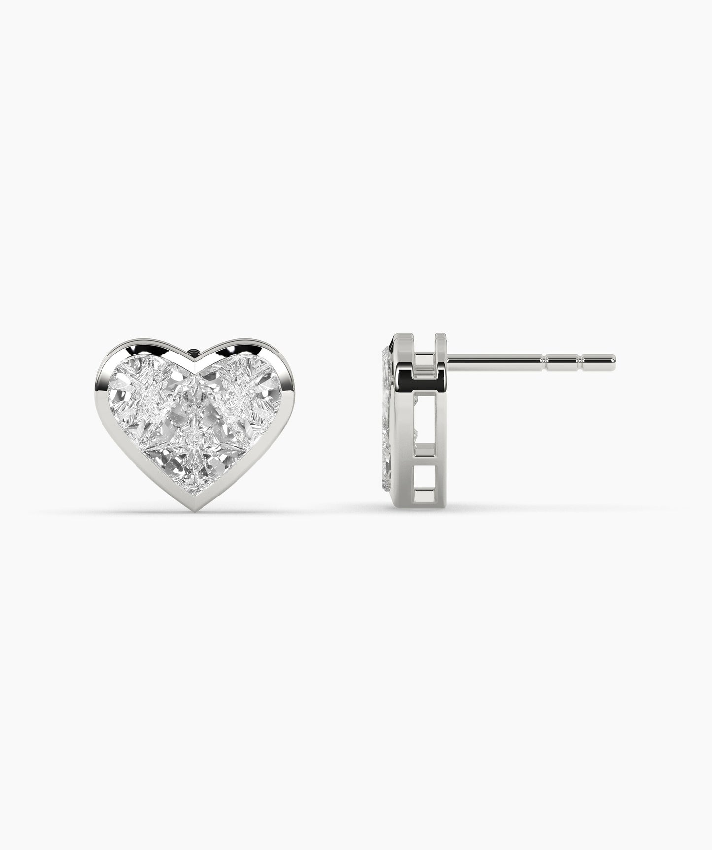 Timeless Diamond Heart Earrings