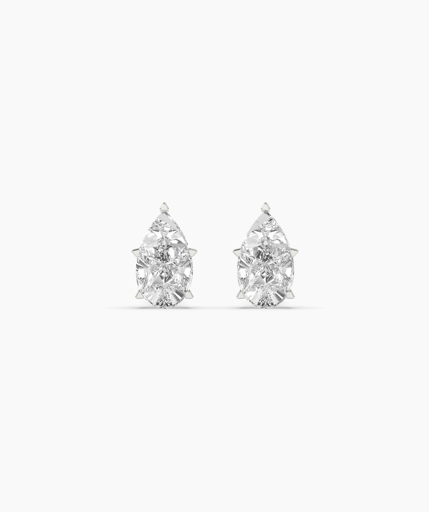 Elegant Pear-Shaped Diamond Studs