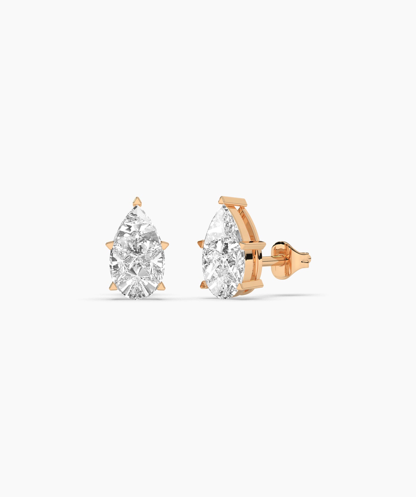 Elegant Pear-Shaped Diamond Studs