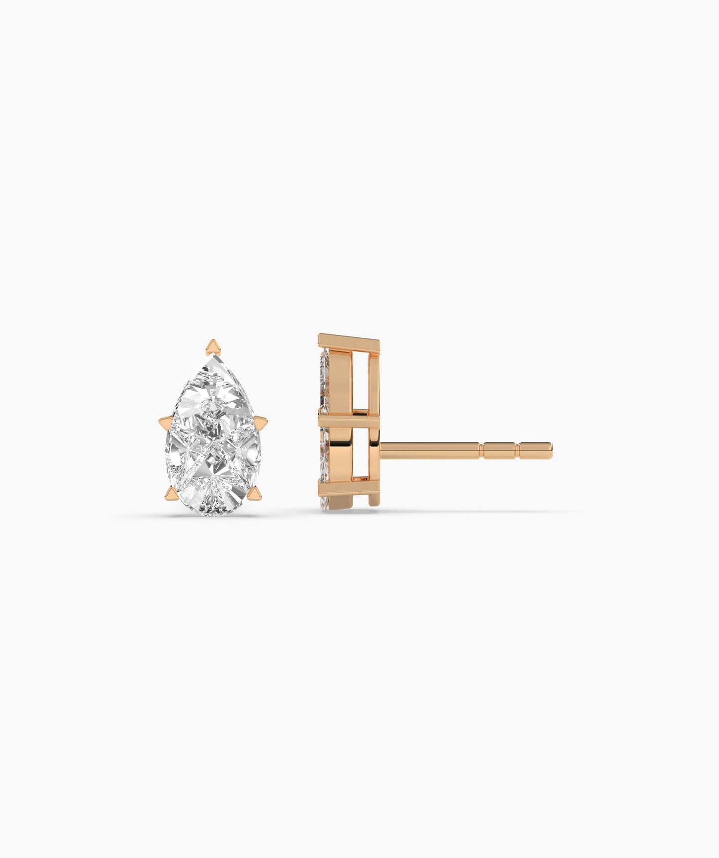 Elegant Pear-Shaped Diamond Studs