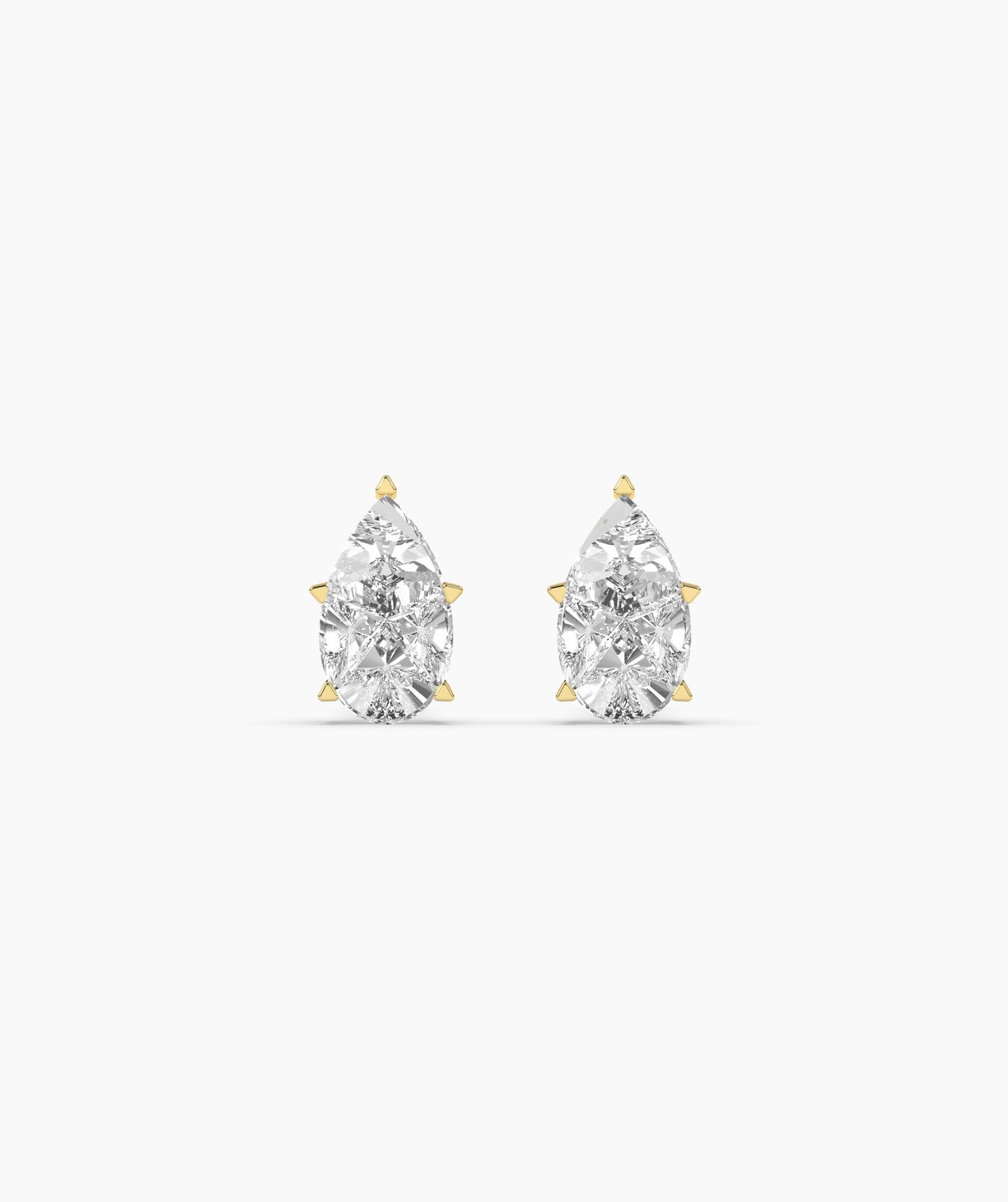 Elegant Pear-Shaped Diamond Studs
