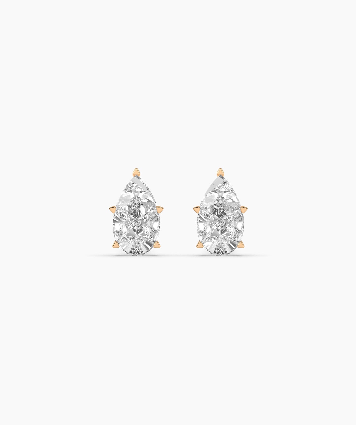 Elegant Pear-Shaped Diamond Studs