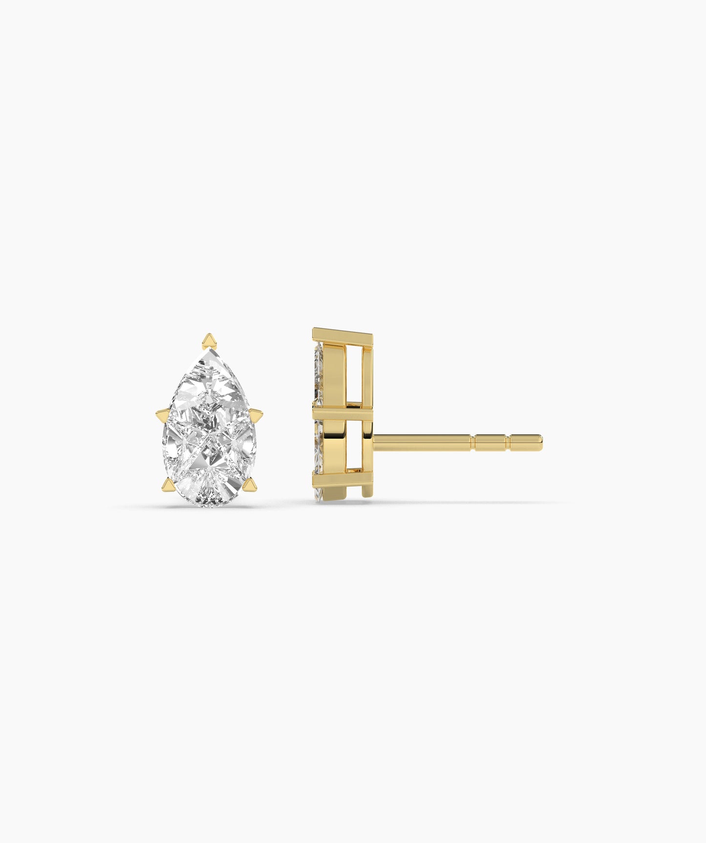 Elegant Pear-Shaped Diamond Studs
