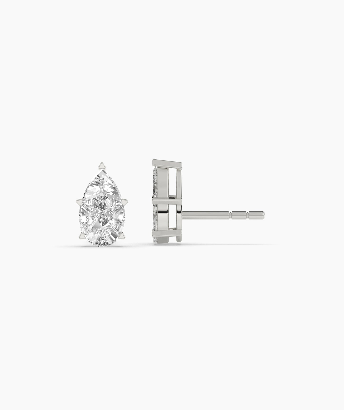 Elegant Pear-Shaped Diamond Studs