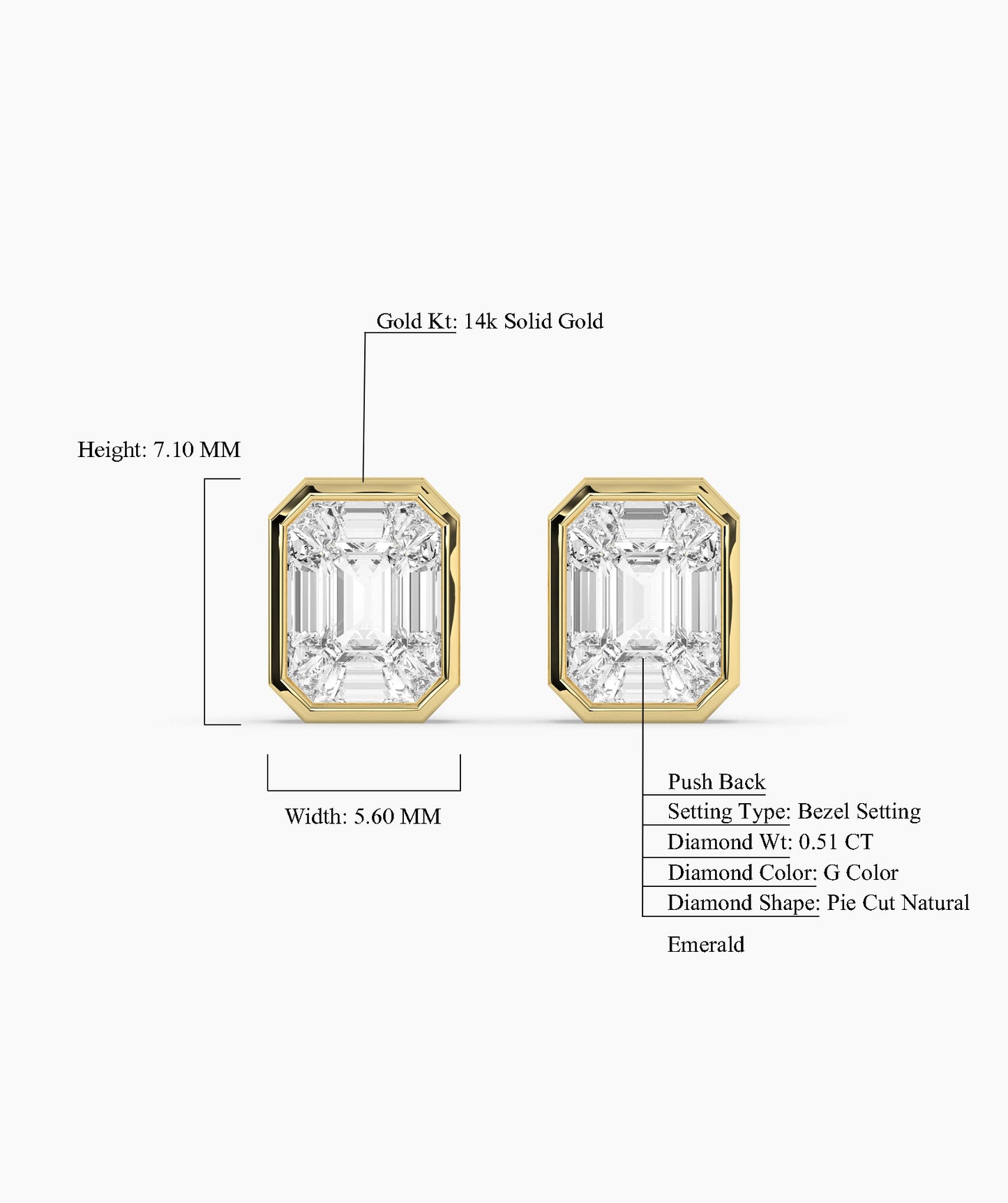 Sophisticated Emerald-Style Studs