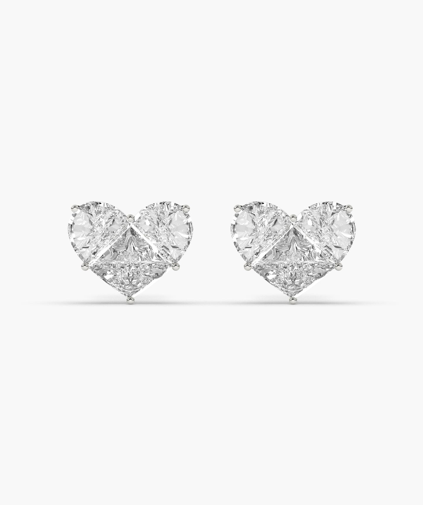 Heart Diamond Studs
