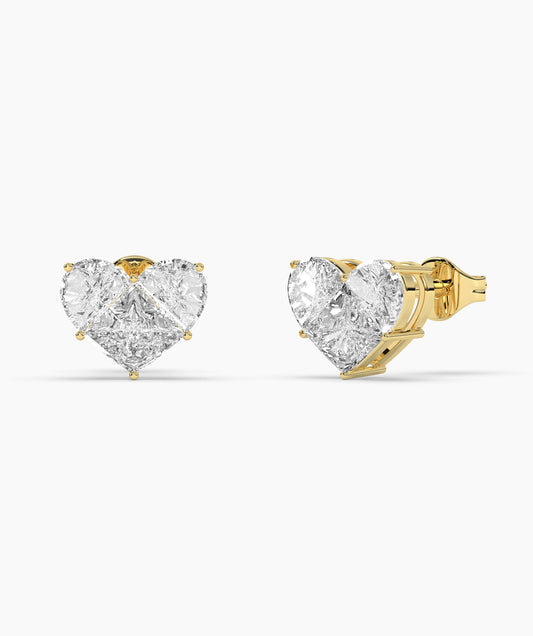 Heart Diamond Studs