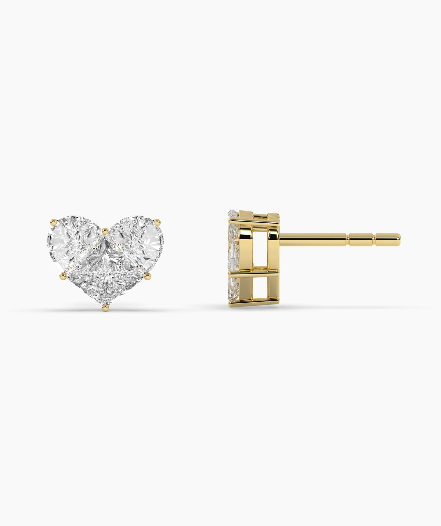 Heart Diamond Studs