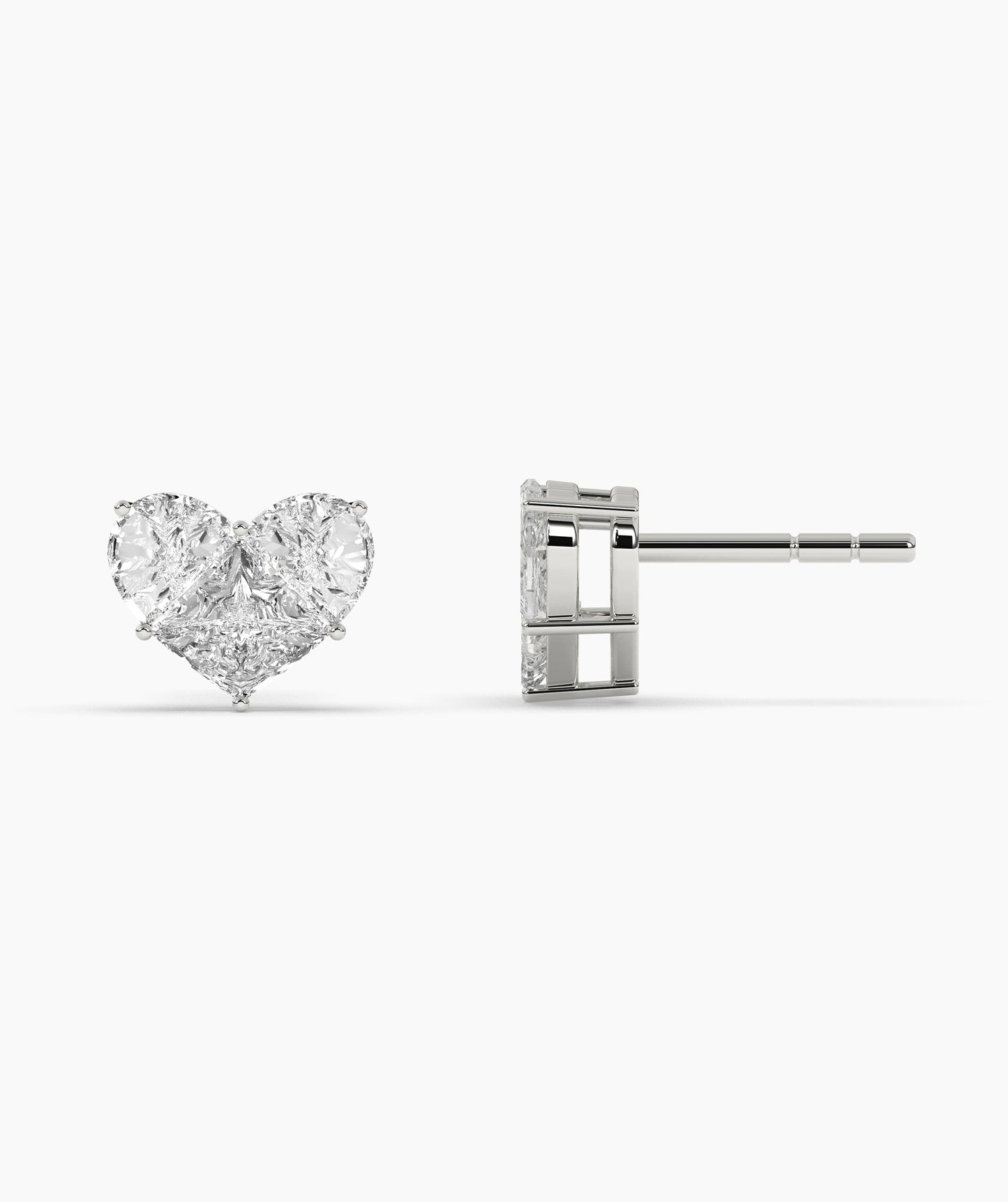 Heart Diamond Studs