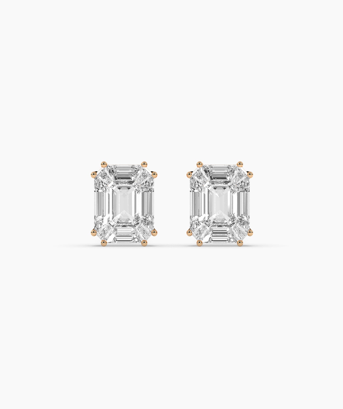 Timeless Emerald Cut Diamond Studs