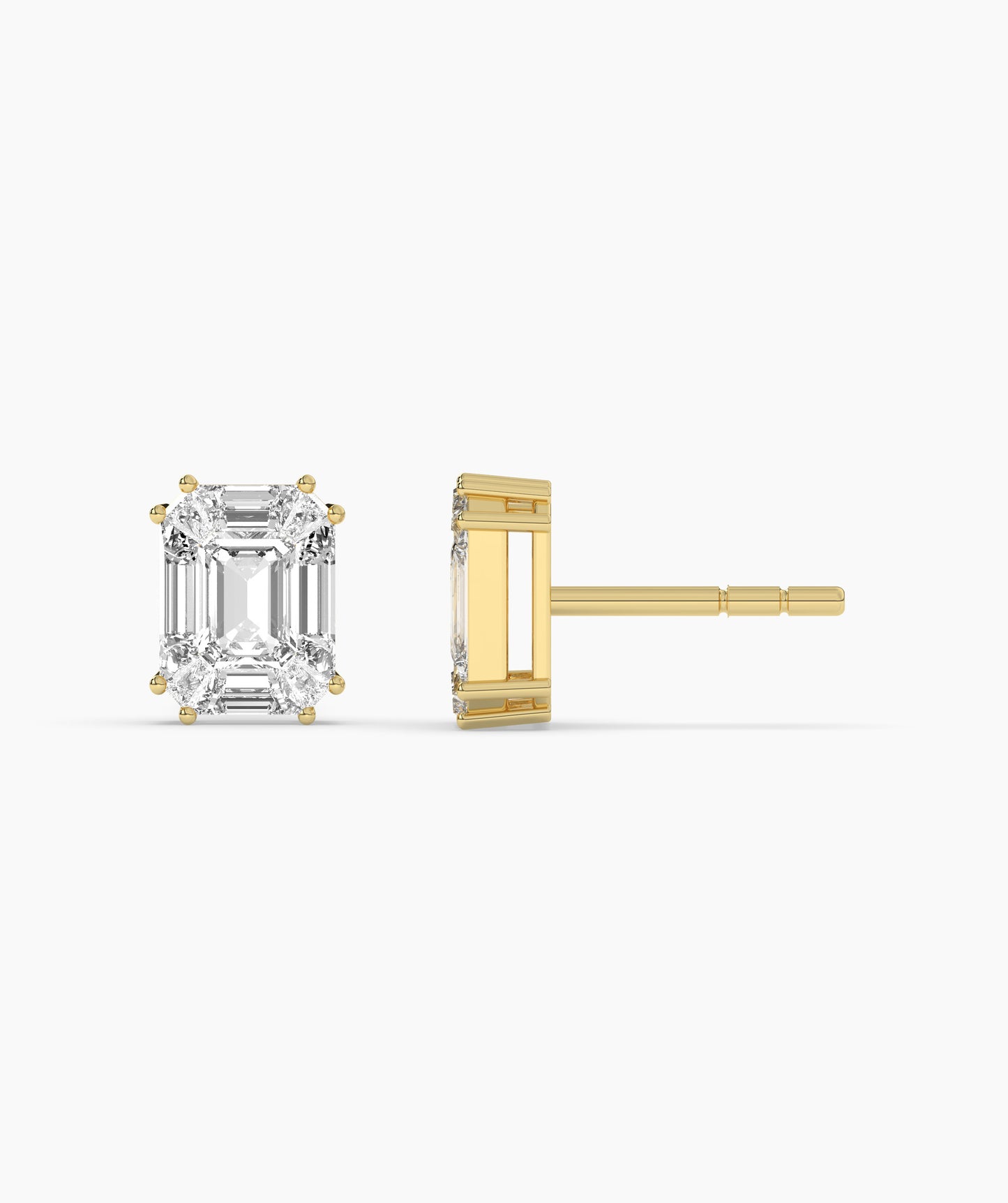 Timeless Emerald Cut Diamond Studs