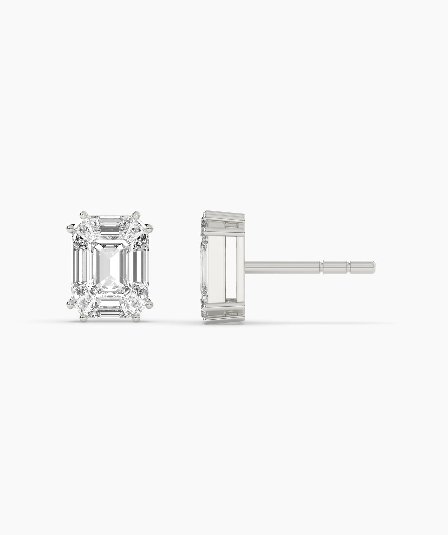 Timeless Emerald Cut Diamond Studs