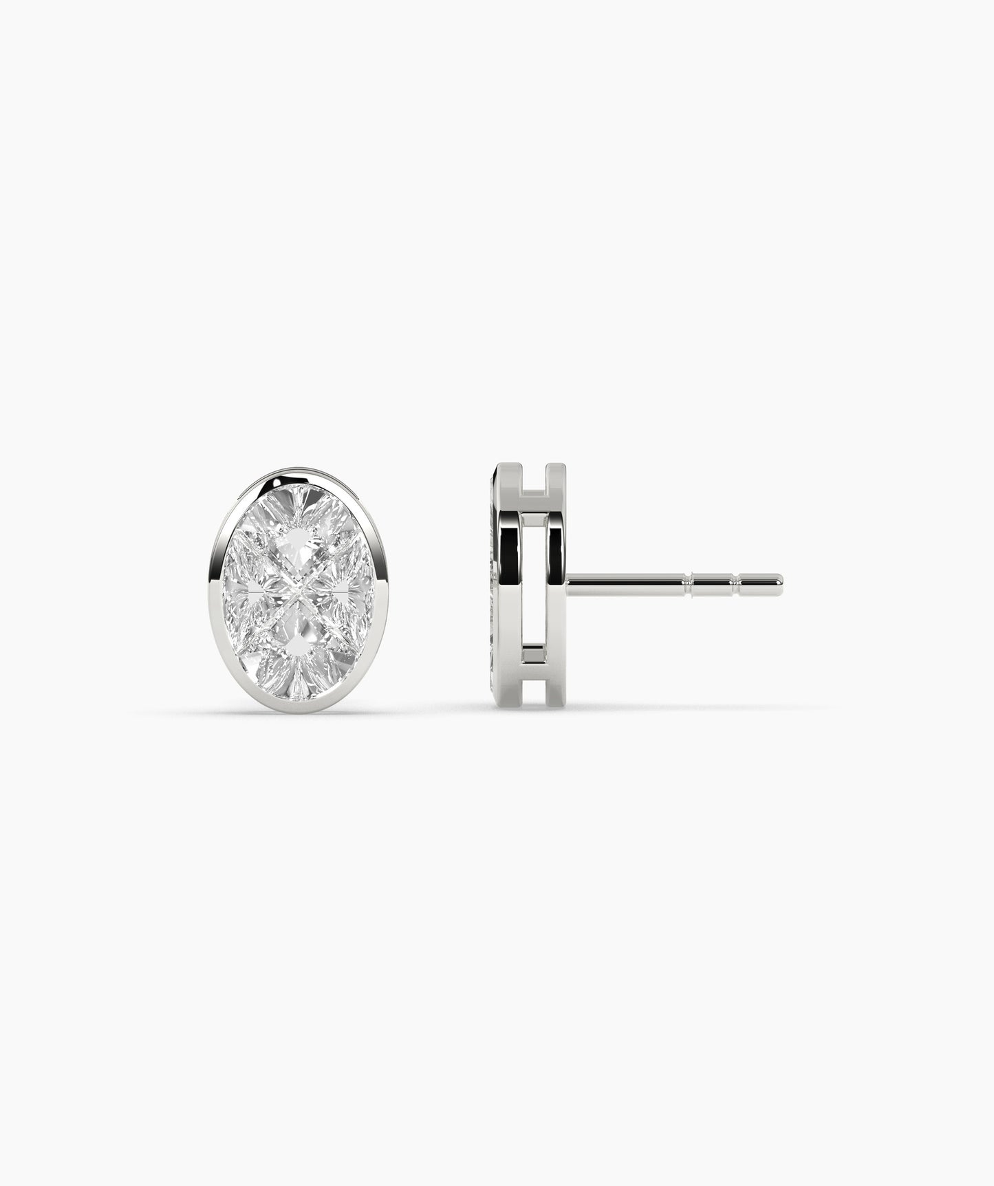 Bezel-Set Diamond Studs