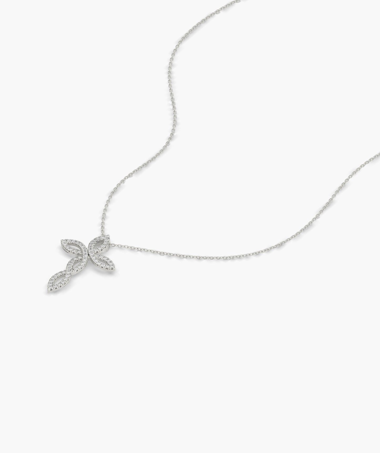 Luminous Floral Cross Charm
