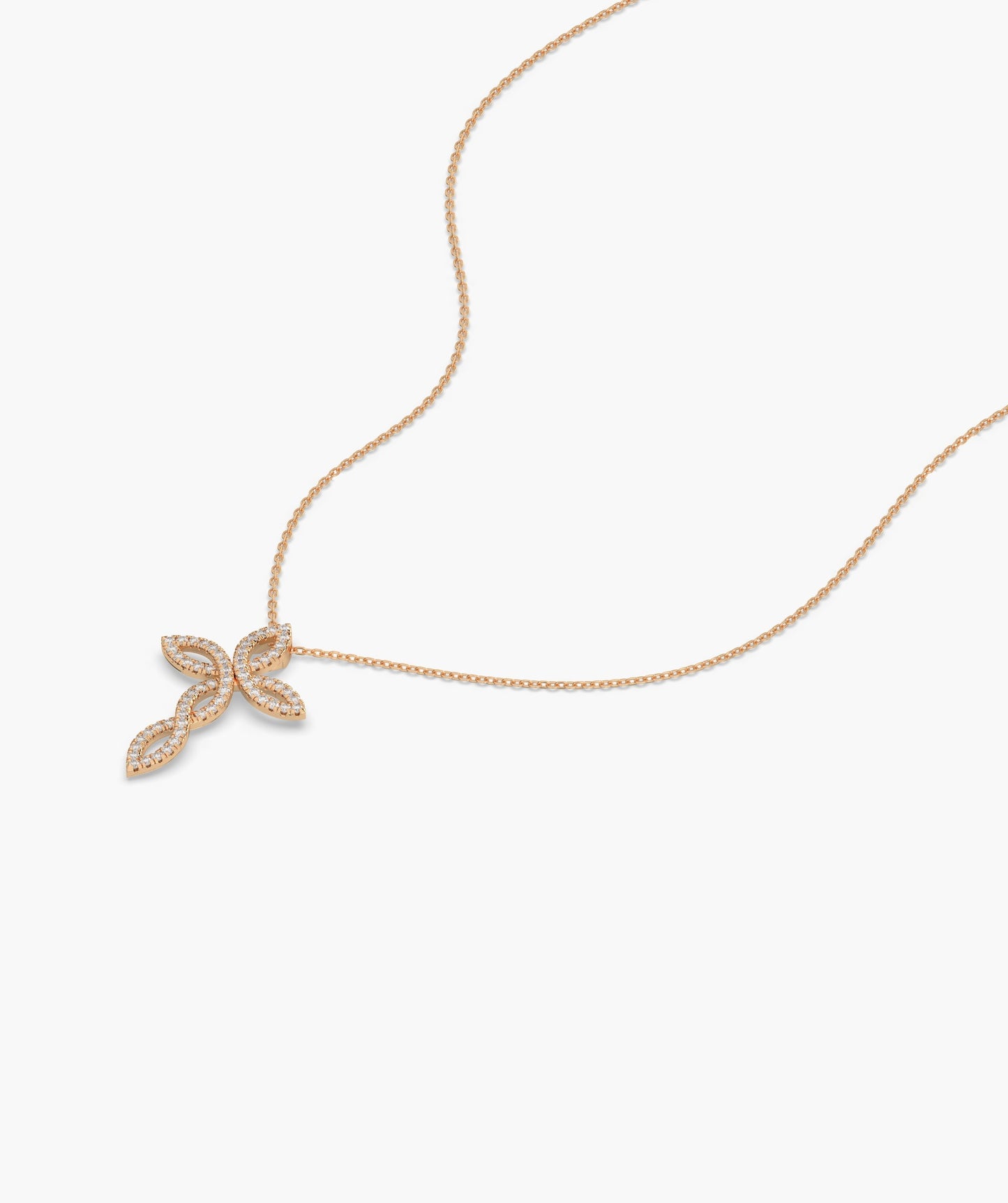 Luminous Floral Cross Charm