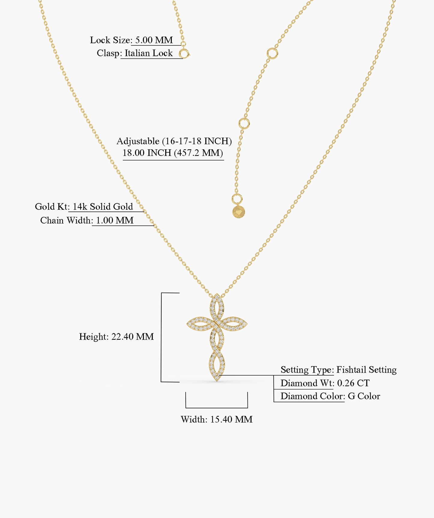 Luminous Floral Cross Charm