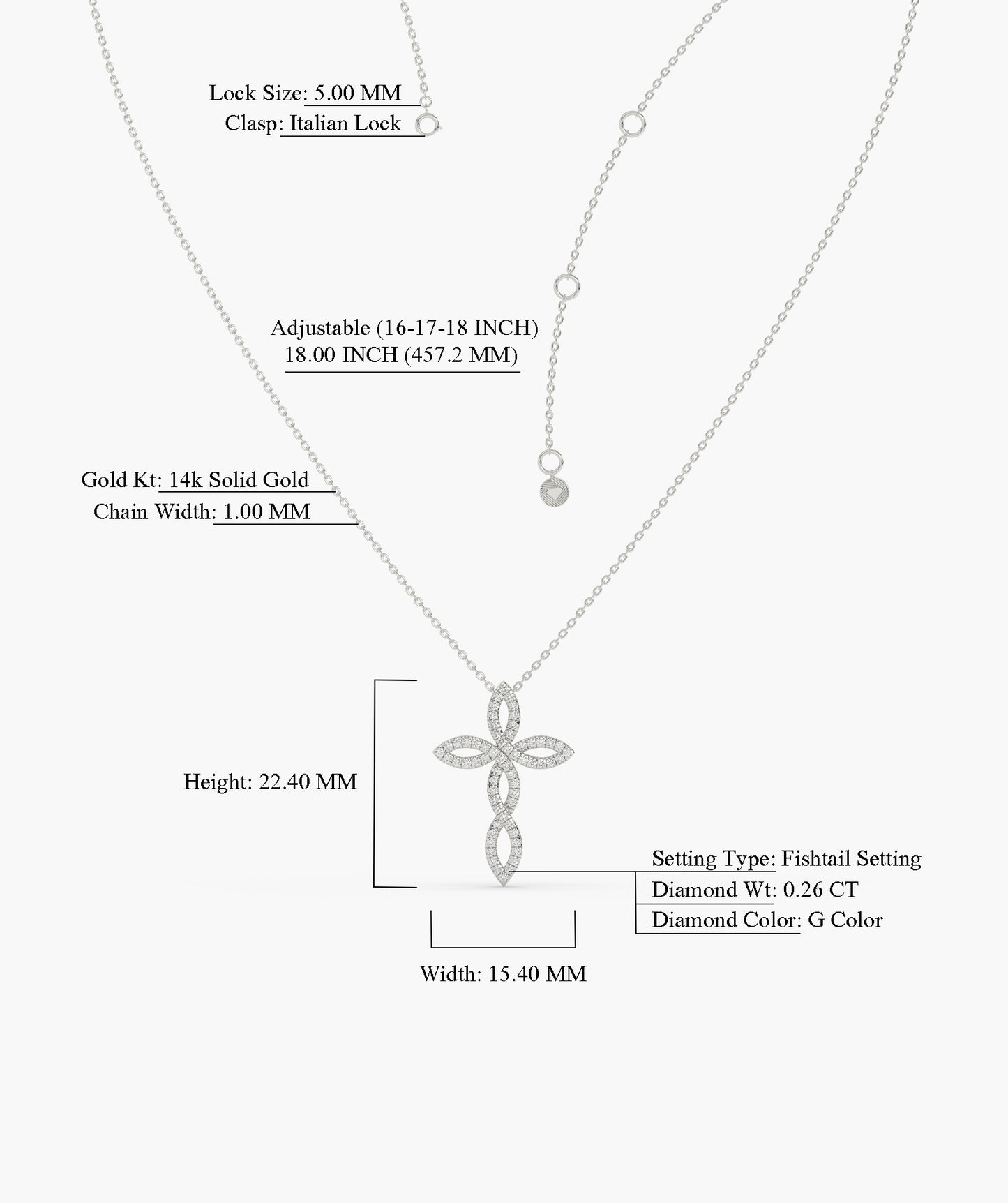 Luminous Floral Cross Charm