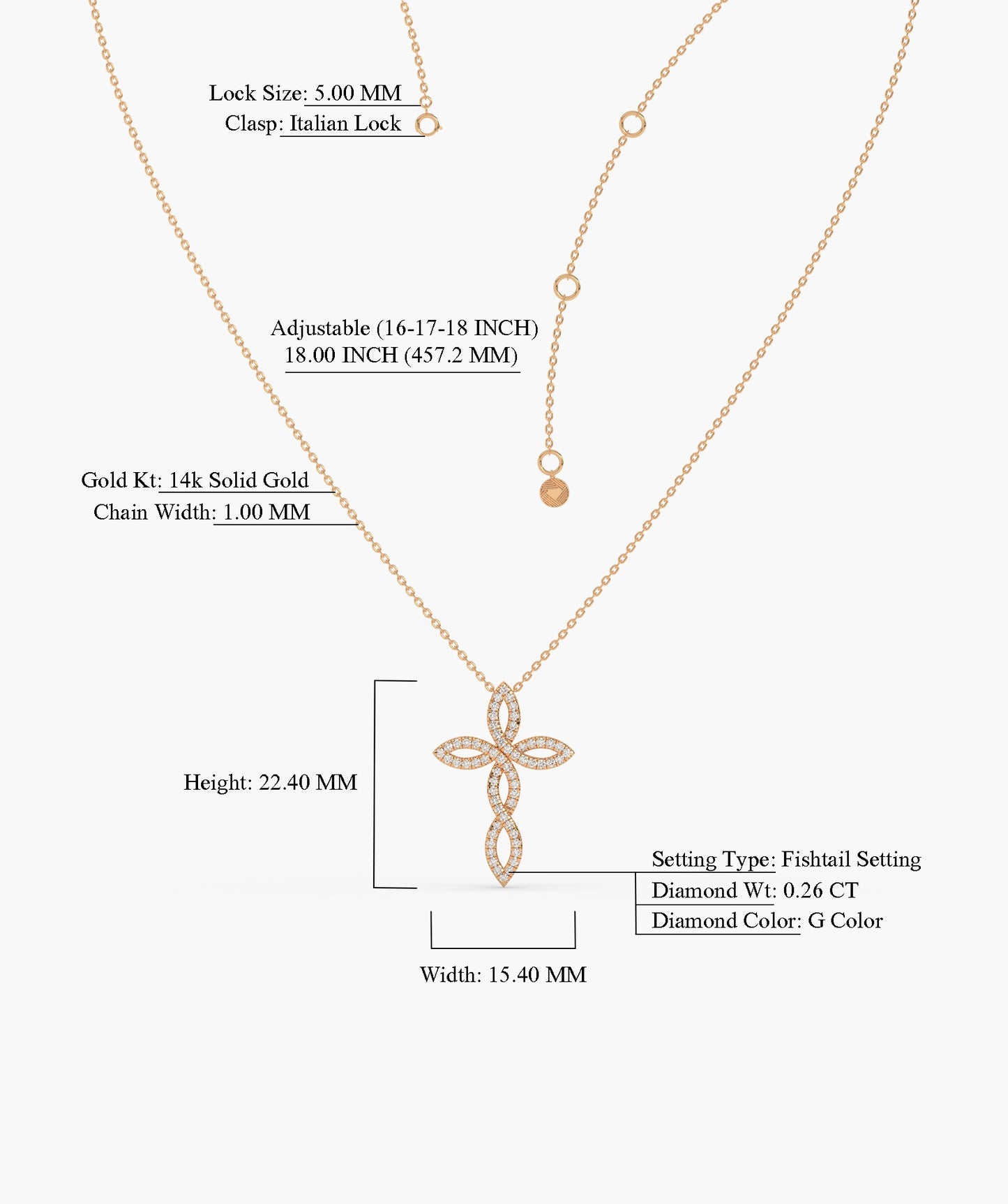 Luminous Floral Cross Charm