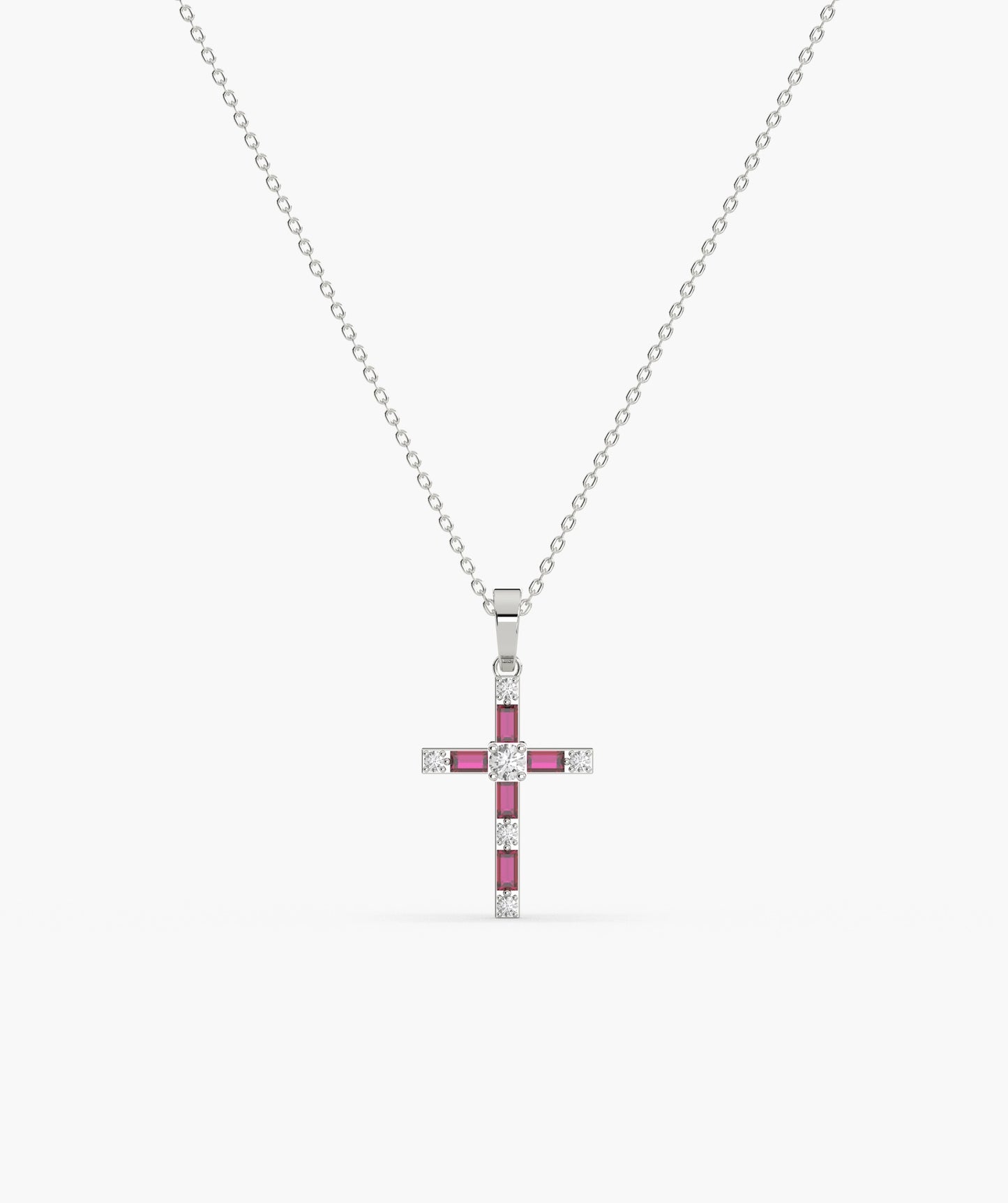 14K Gold Cross Diamond Necklace