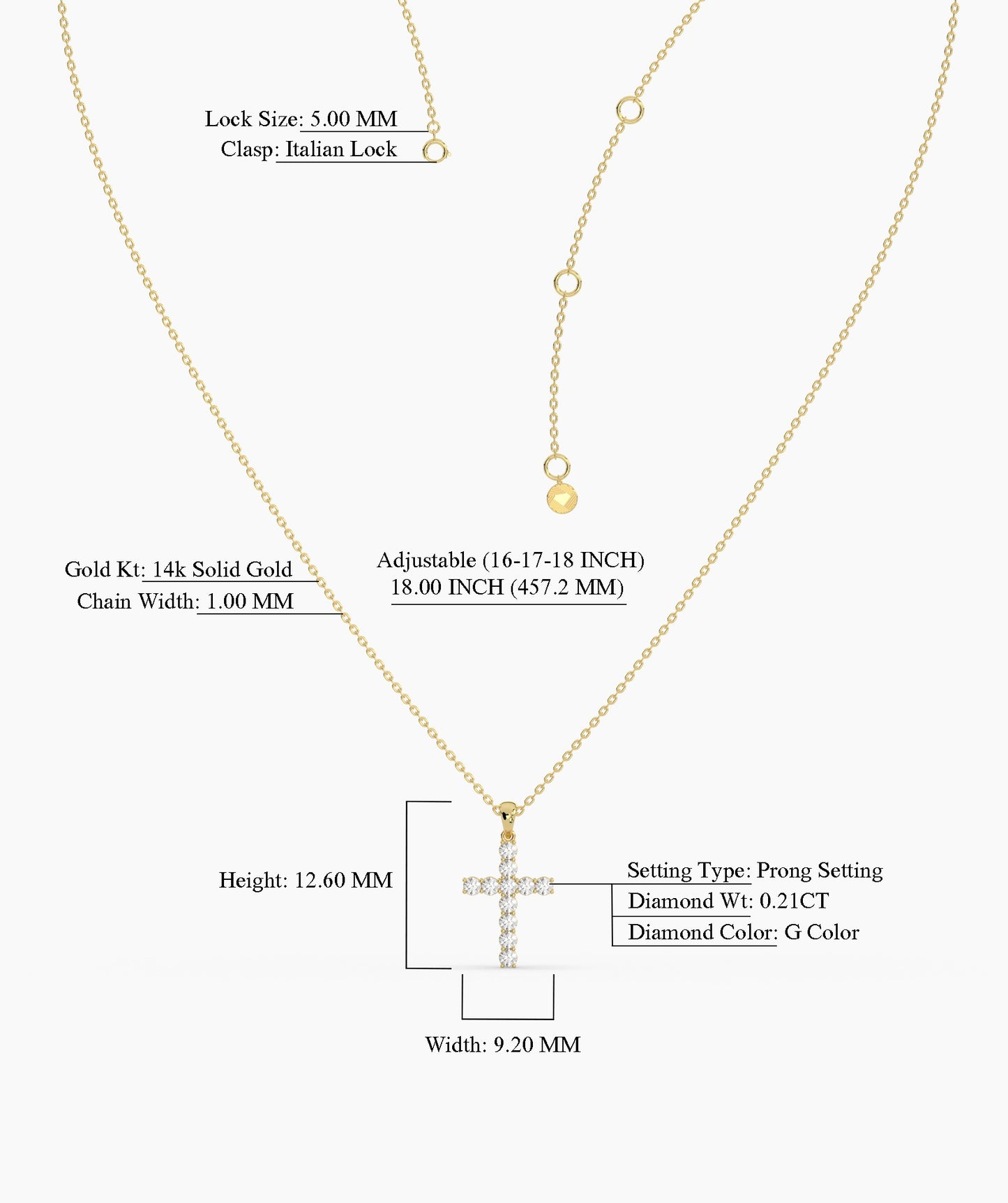 Faith & Sparkle Diamond Cross Pendant