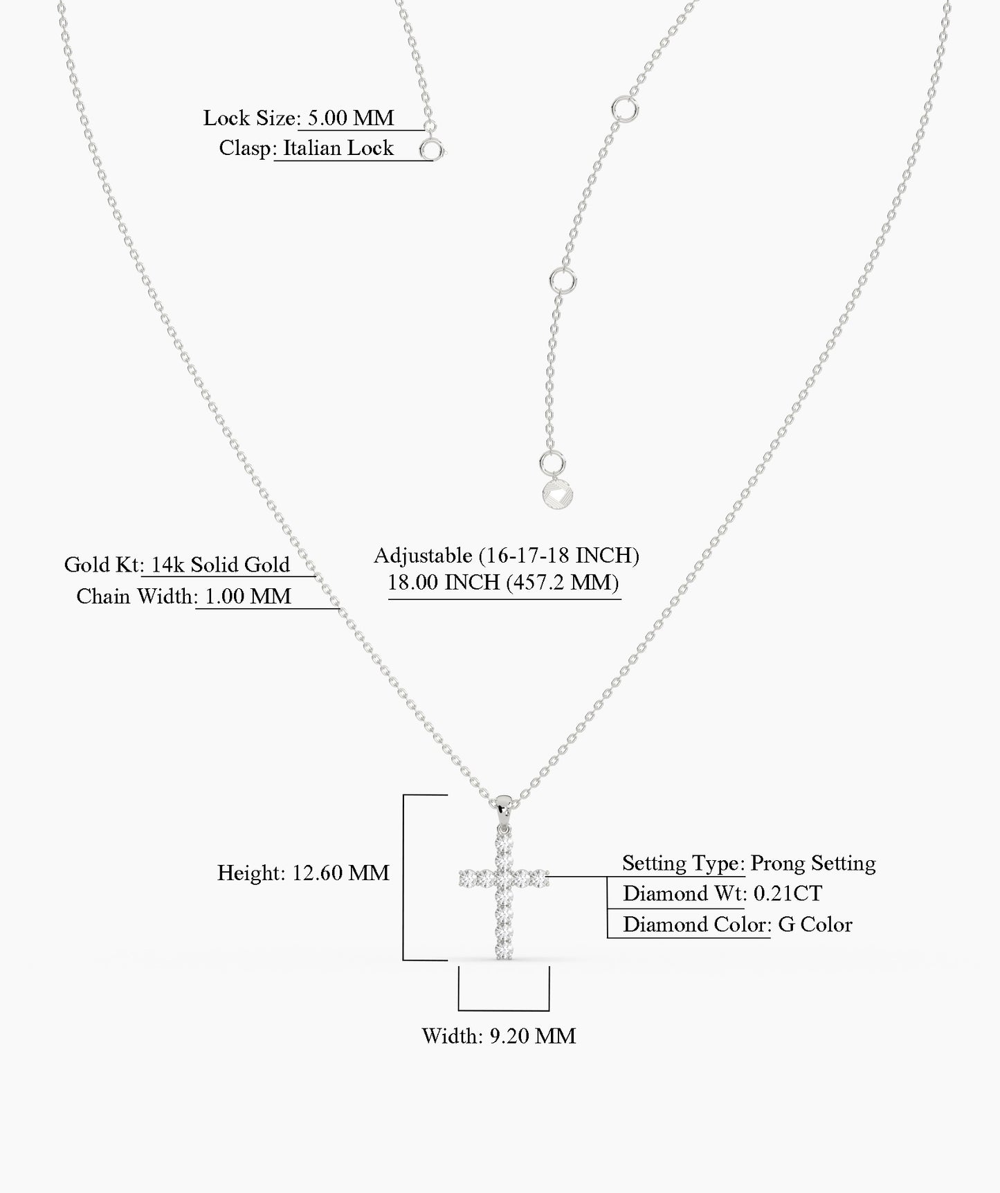 Faith & Sparkle Diamond Cross Pendant