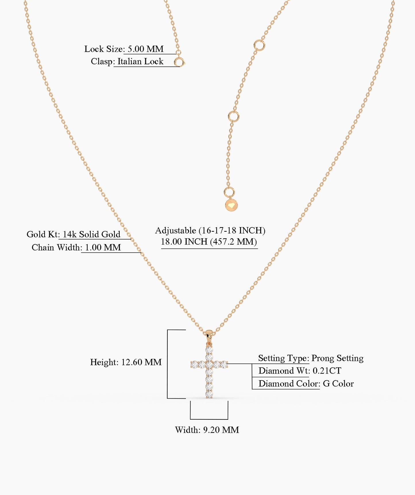 Faith & Sparkle Diamond Cross Pendant