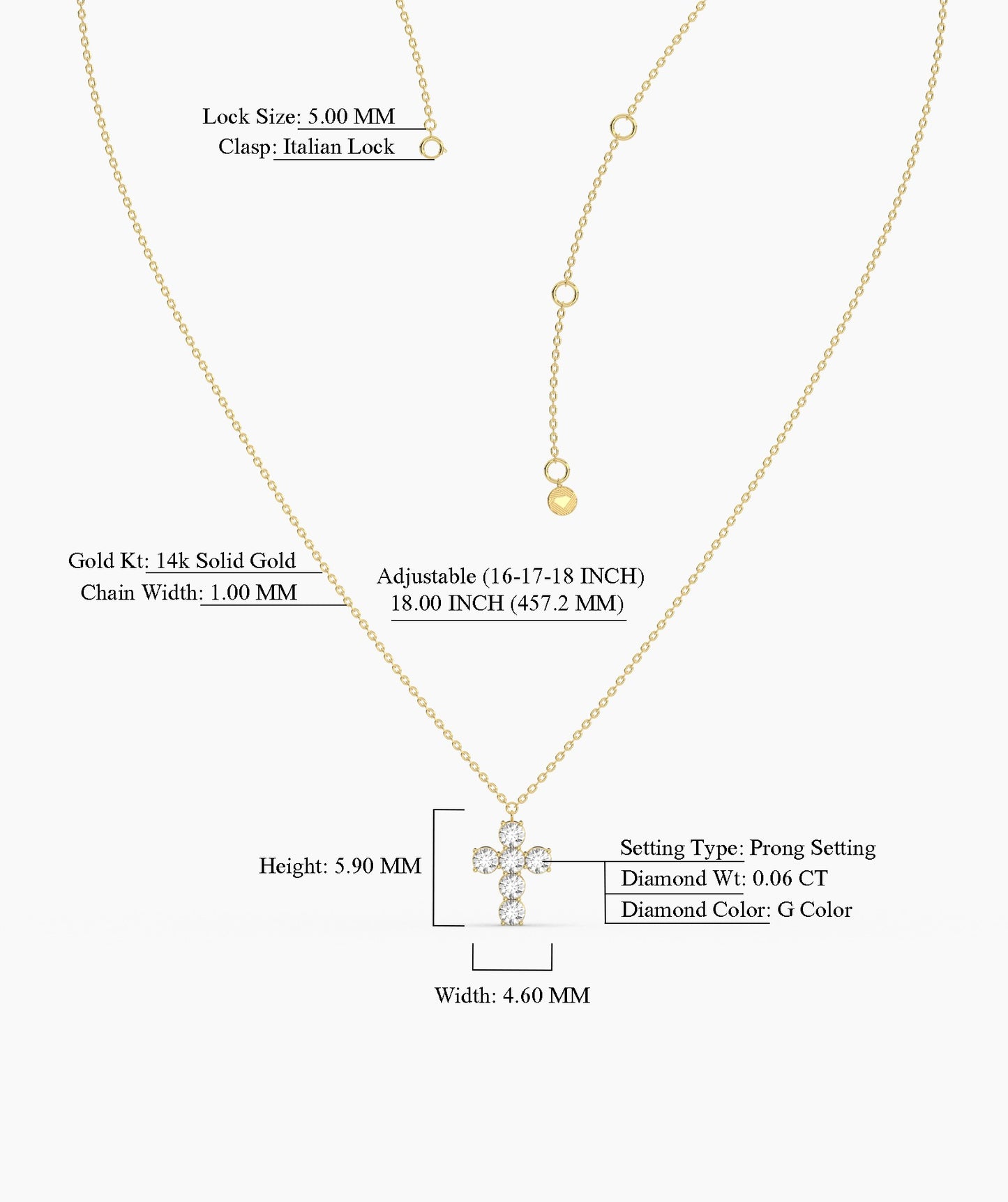 Sparkling Cross Necklace