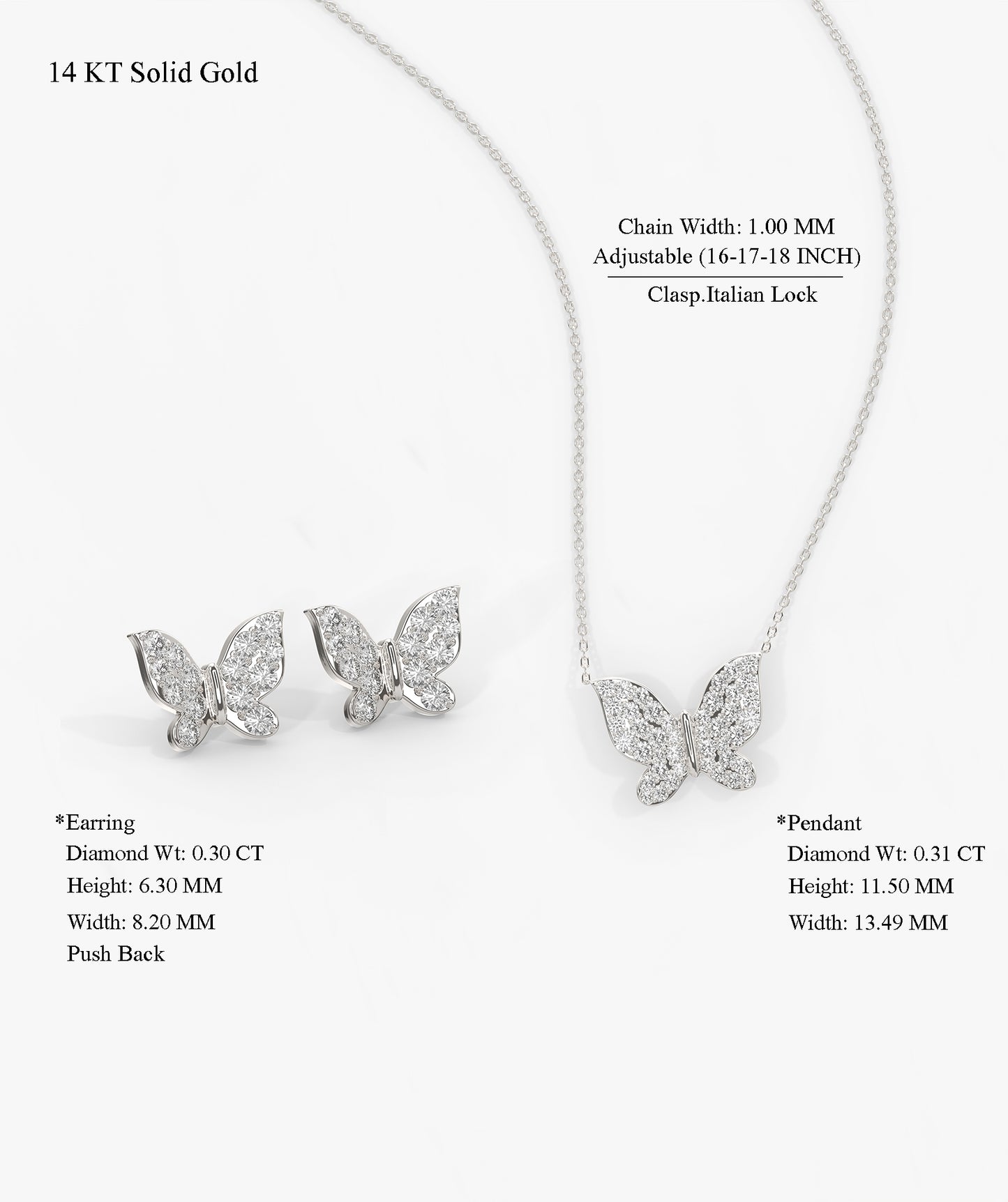 Butterfly Diamond Necklace