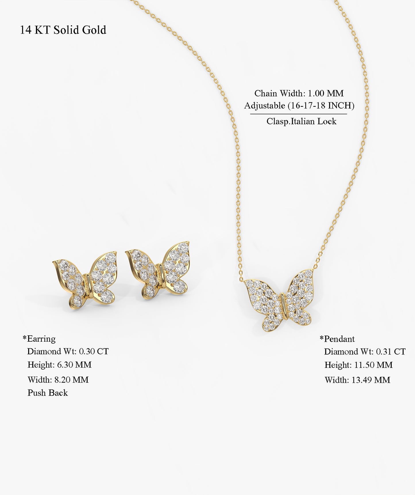 Butterfly Diamond Necklace