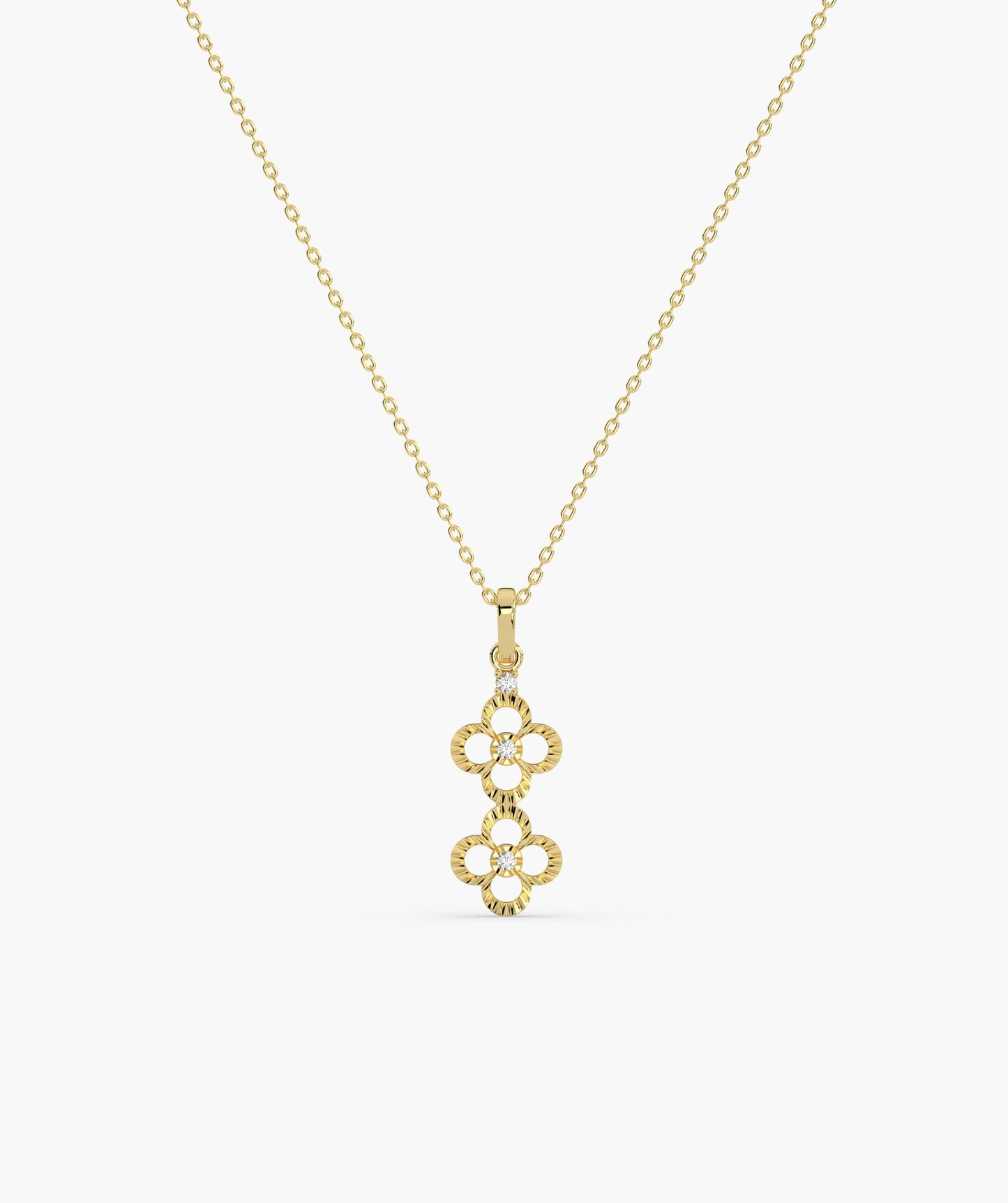 Floral Cascade Gold Necklace