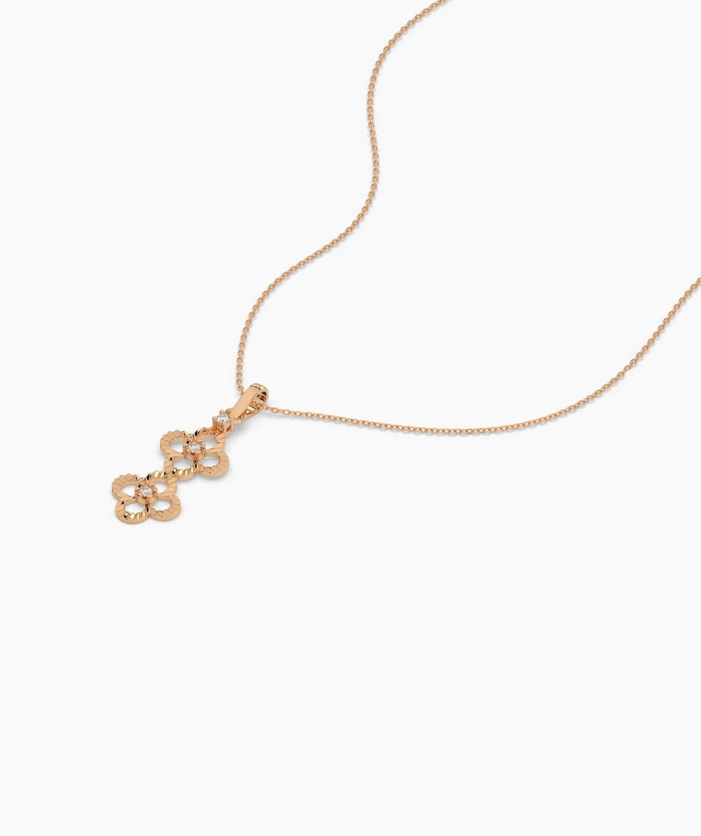 Floral Cascade Gold Necklace