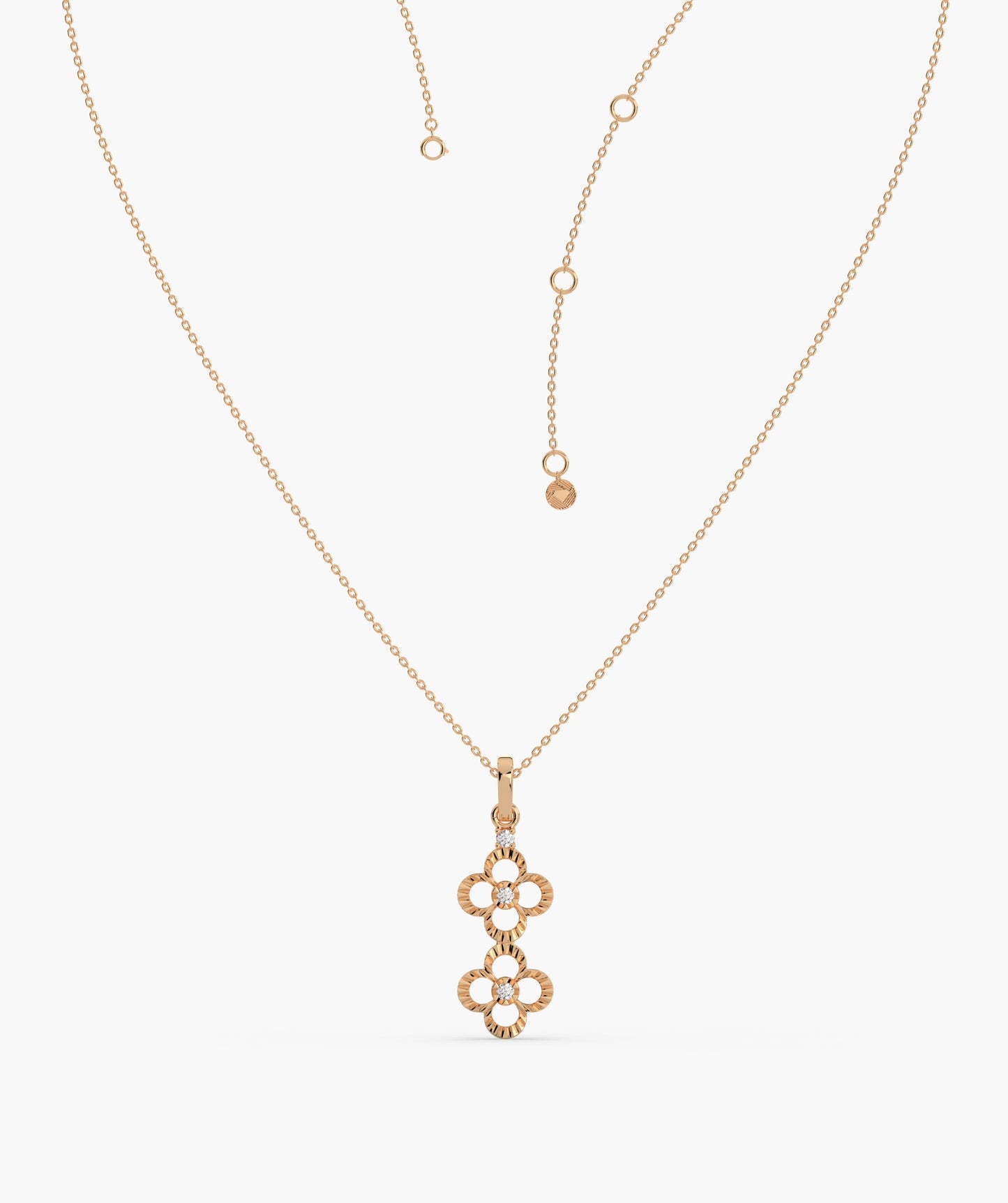 Floral Cascade Gold Necklace