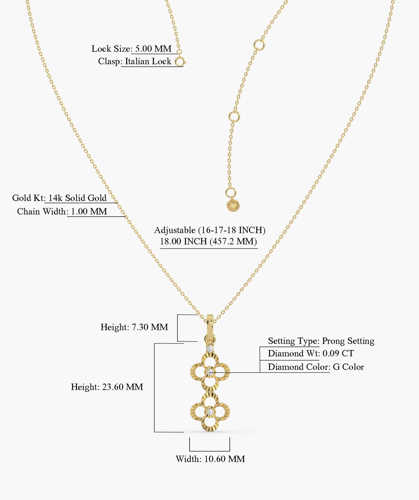 Floral Cascade Gold Necklace