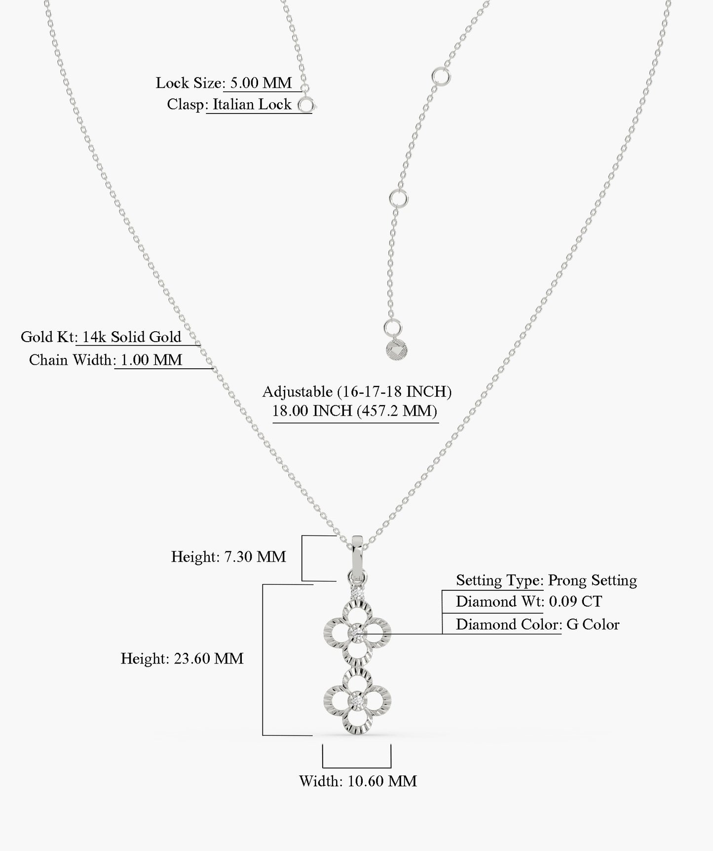 Floral Cascade Gold Necklace